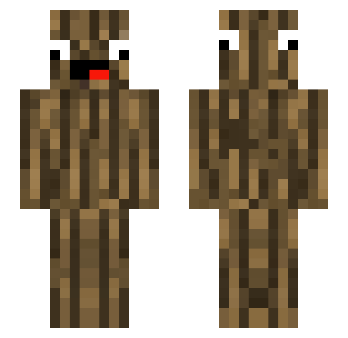 GokuSmith Minecraft skin, front and back view