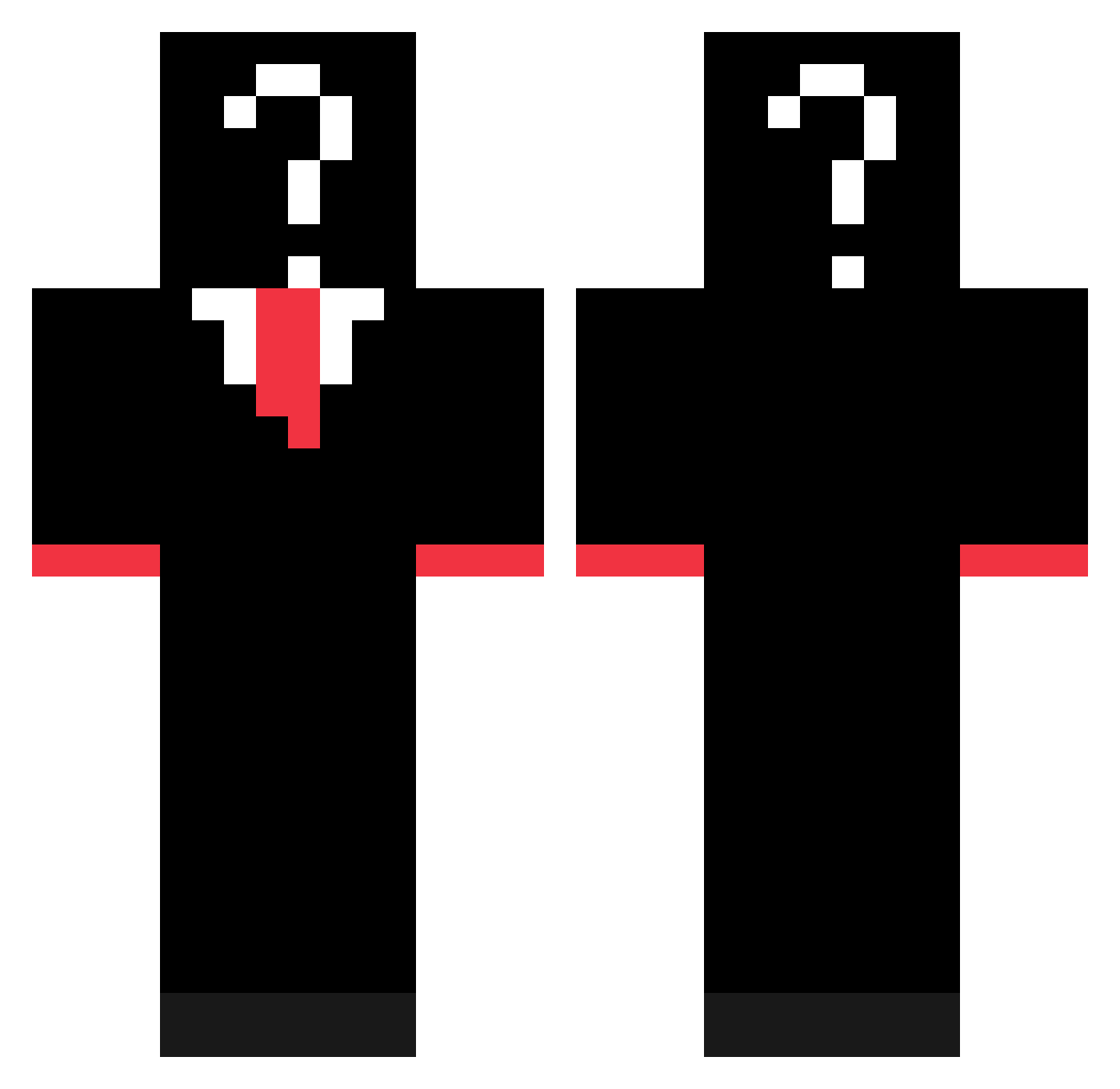 anobam Minecraft skin, front and back view