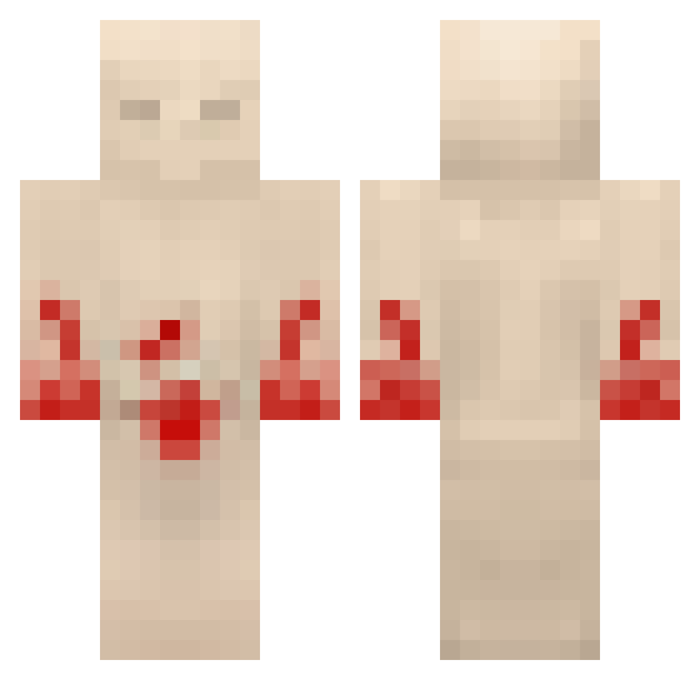 objectaxis Minecraft skin, front and back view