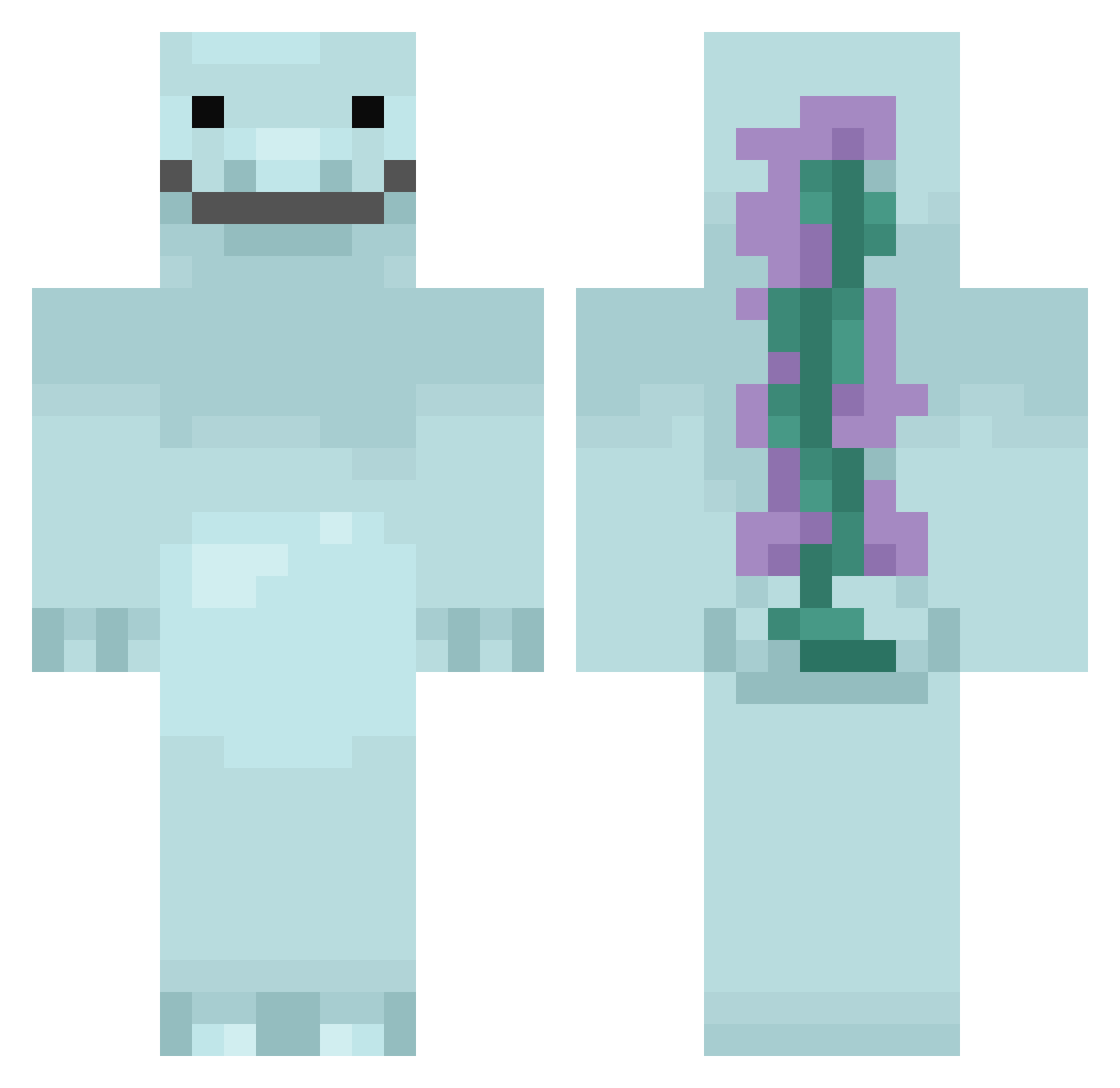 ramscurs Minecraft skin, front and back view