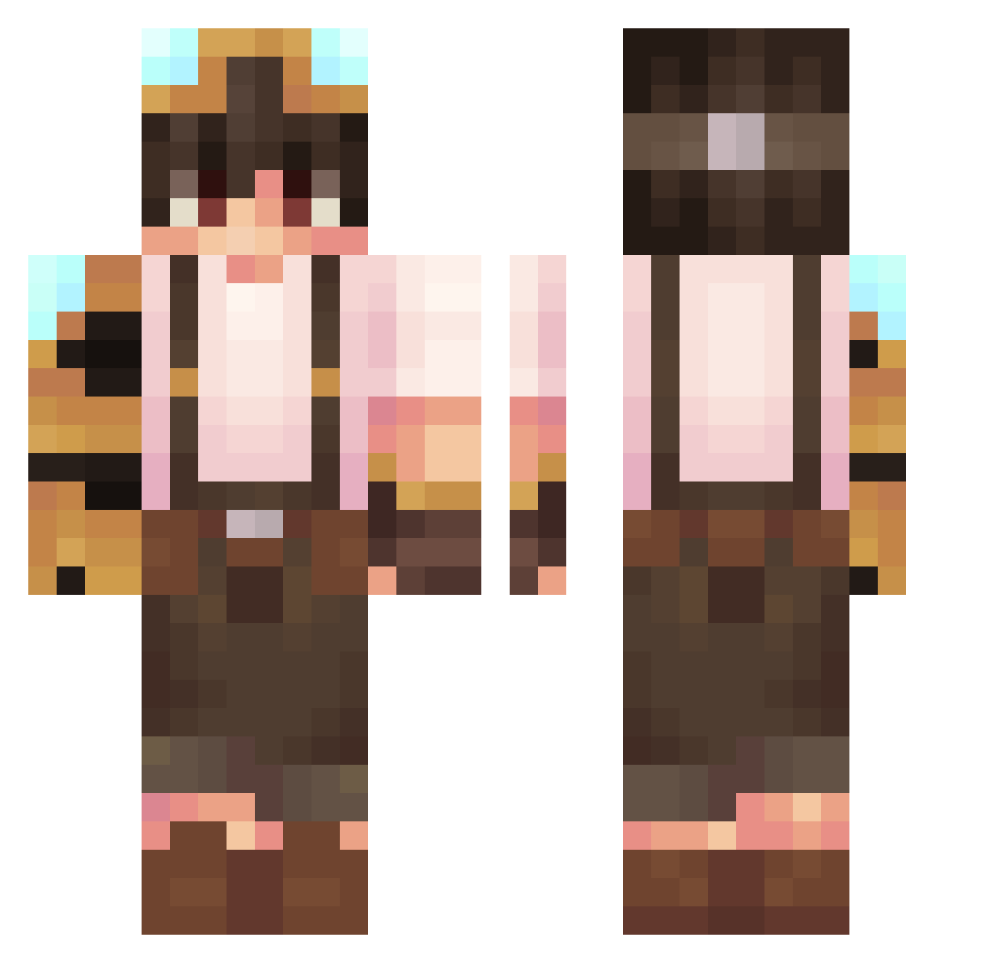 game_hummer Minecraft skin, front and back view
