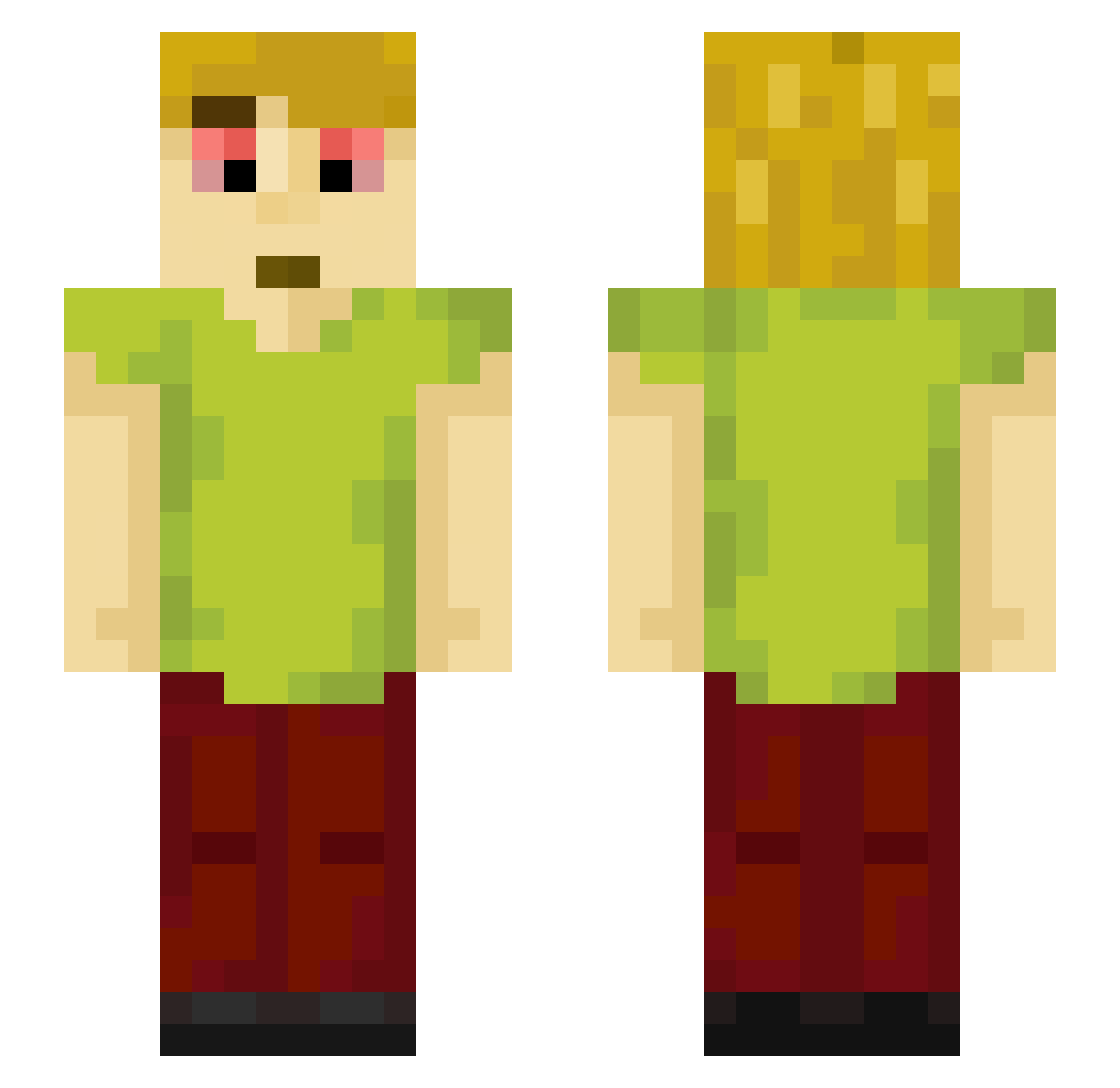 Malvoq Minecraft skin, front and back view