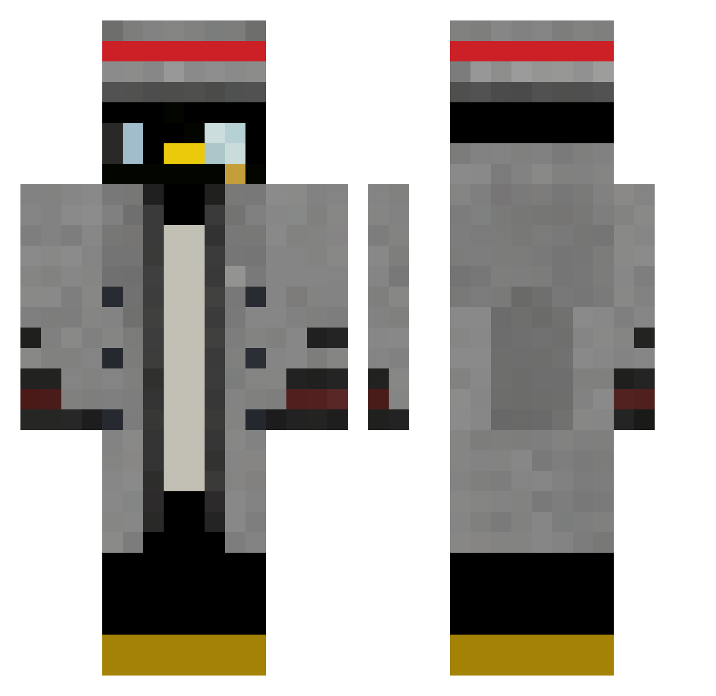 IDontKnoWhy Minecraft skin, front and back view