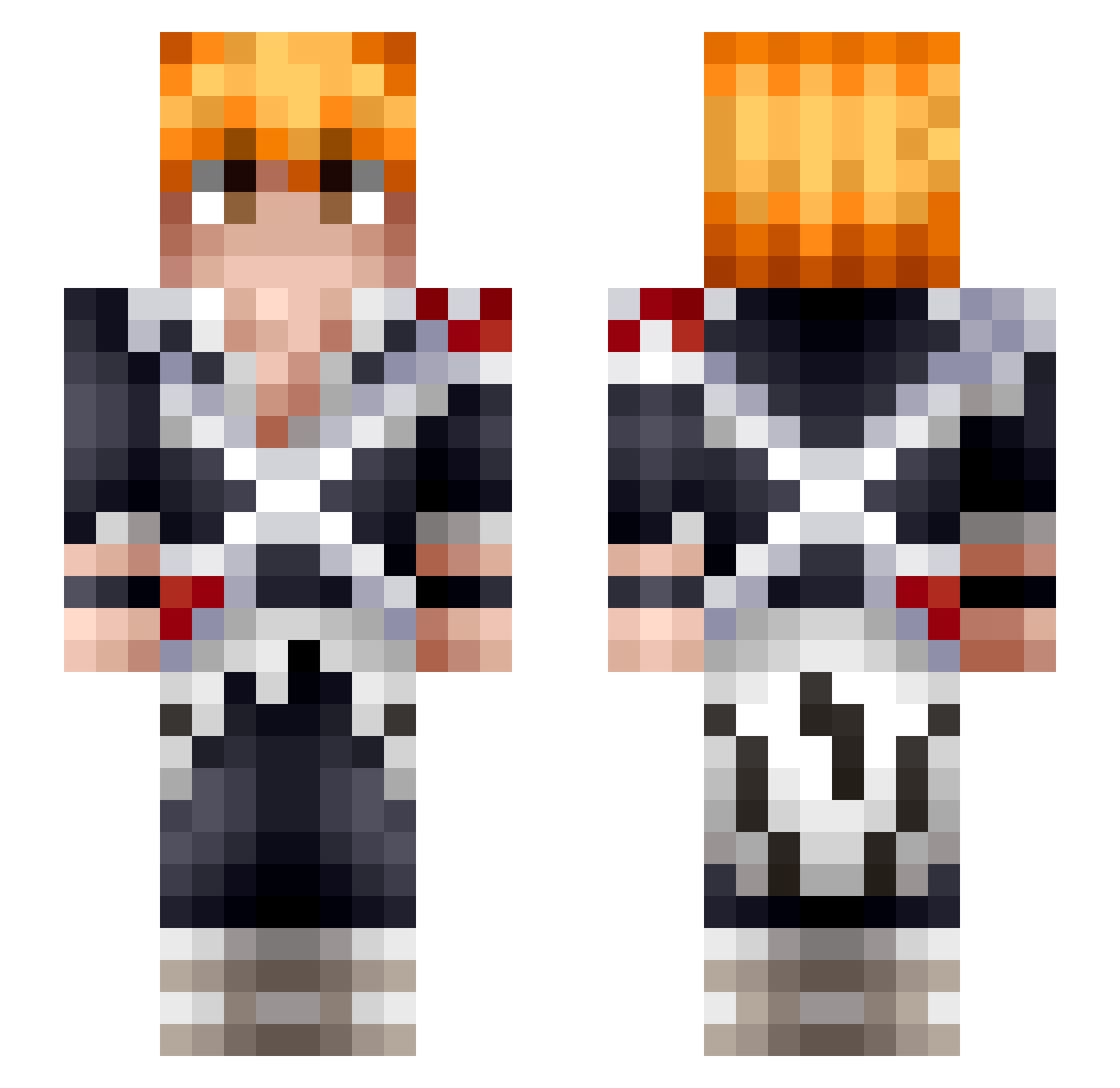 ItsEr1c Minecraft skin, front and back view