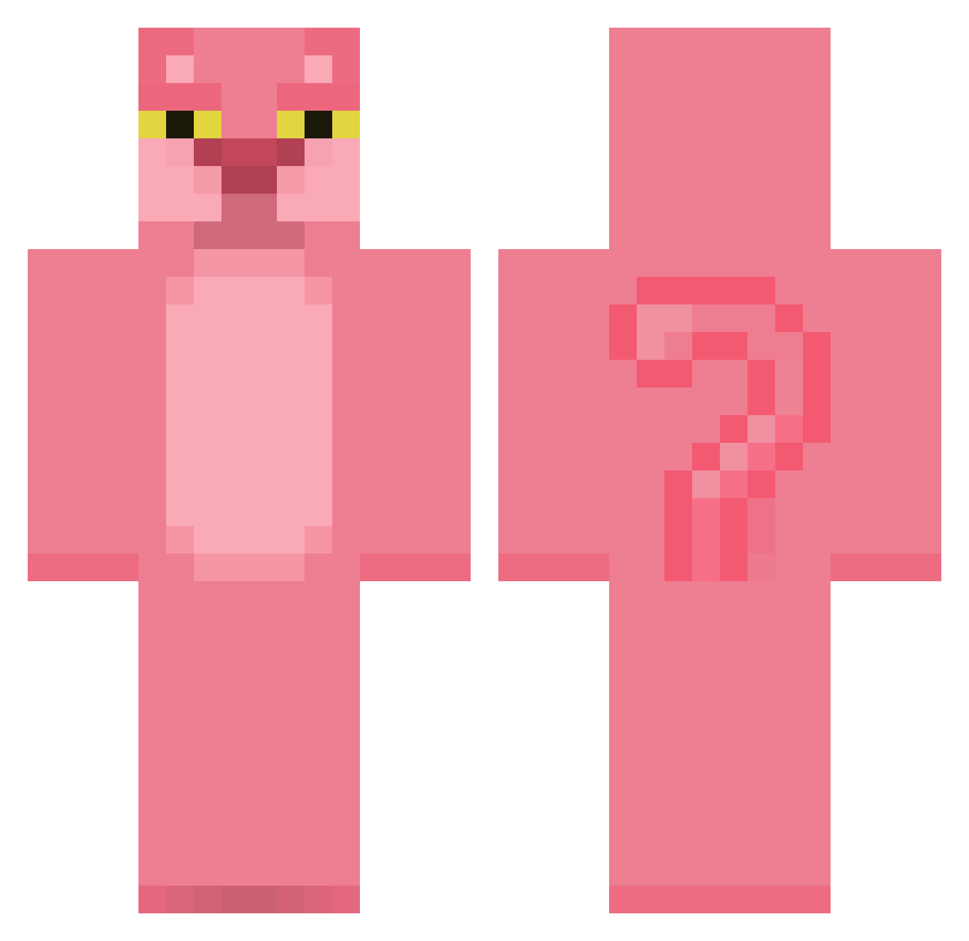 BonezAMC Minecraft skin, front and back view