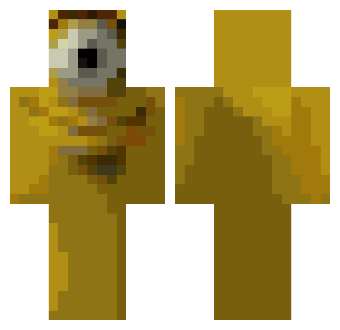 zyzamo Minecraft skin, front and back view