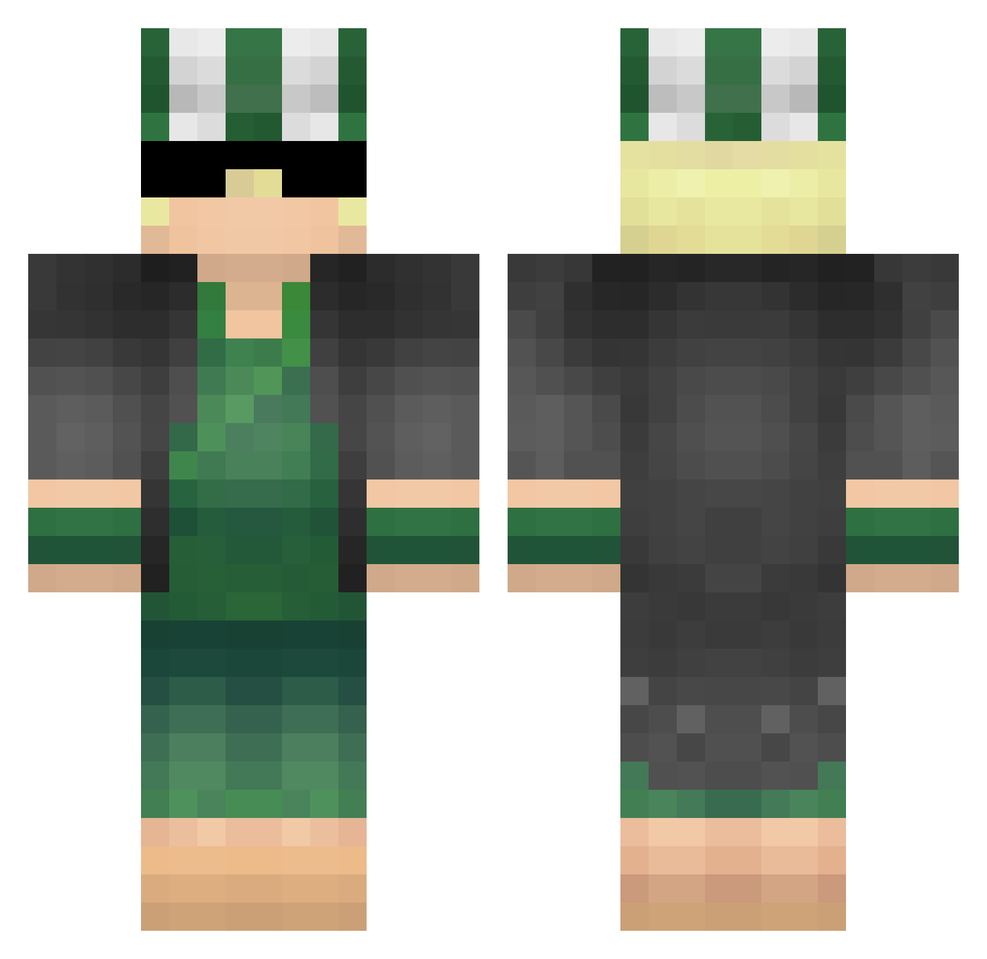 LuiiZTeam Minecraft skin, front and back view