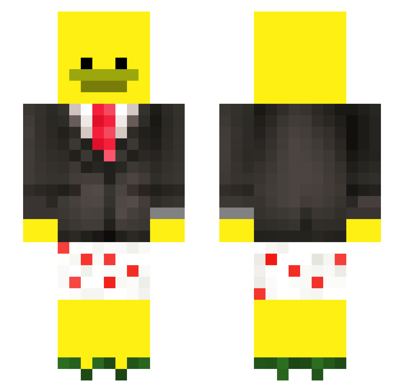 Vantyyy Minecraft skin, front and back view