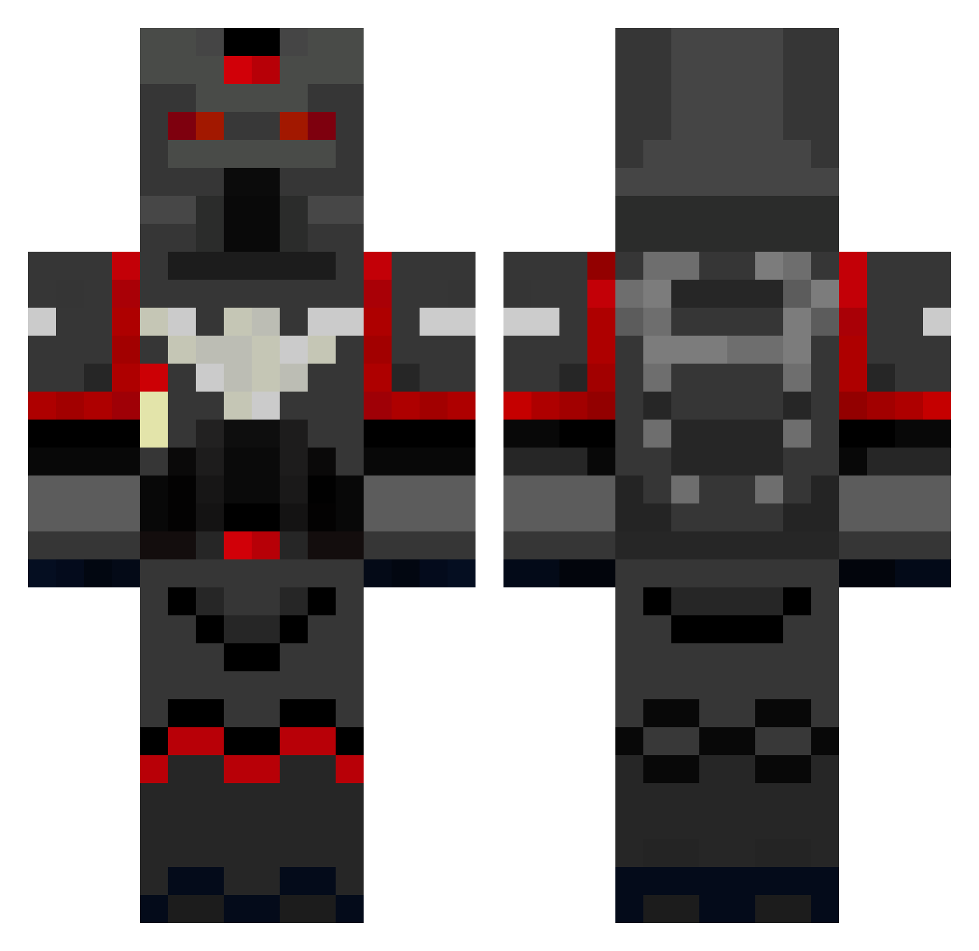 Scyushi Minecraft skin, front and back view