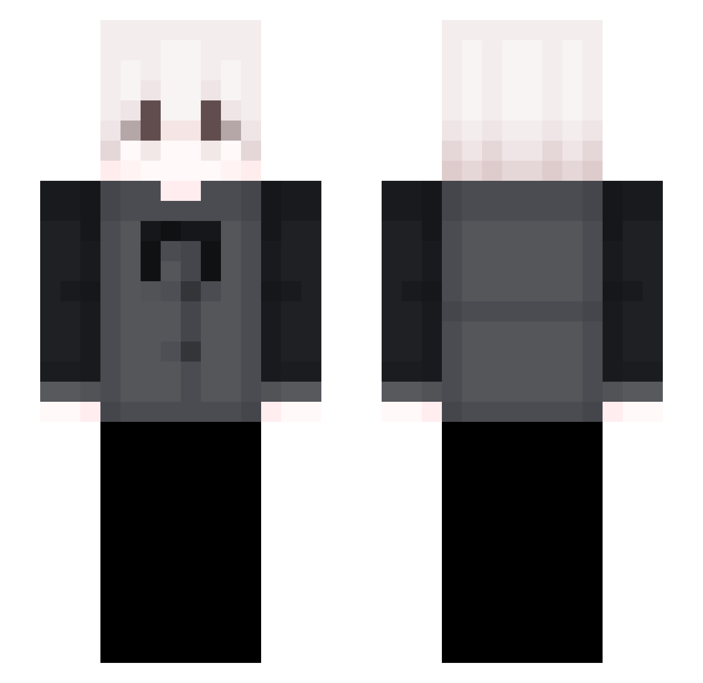 trial Minecraft skin, front and back view