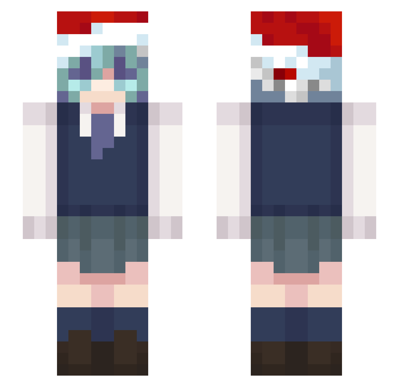 YamiYuuki Minecraft skin, front and back view