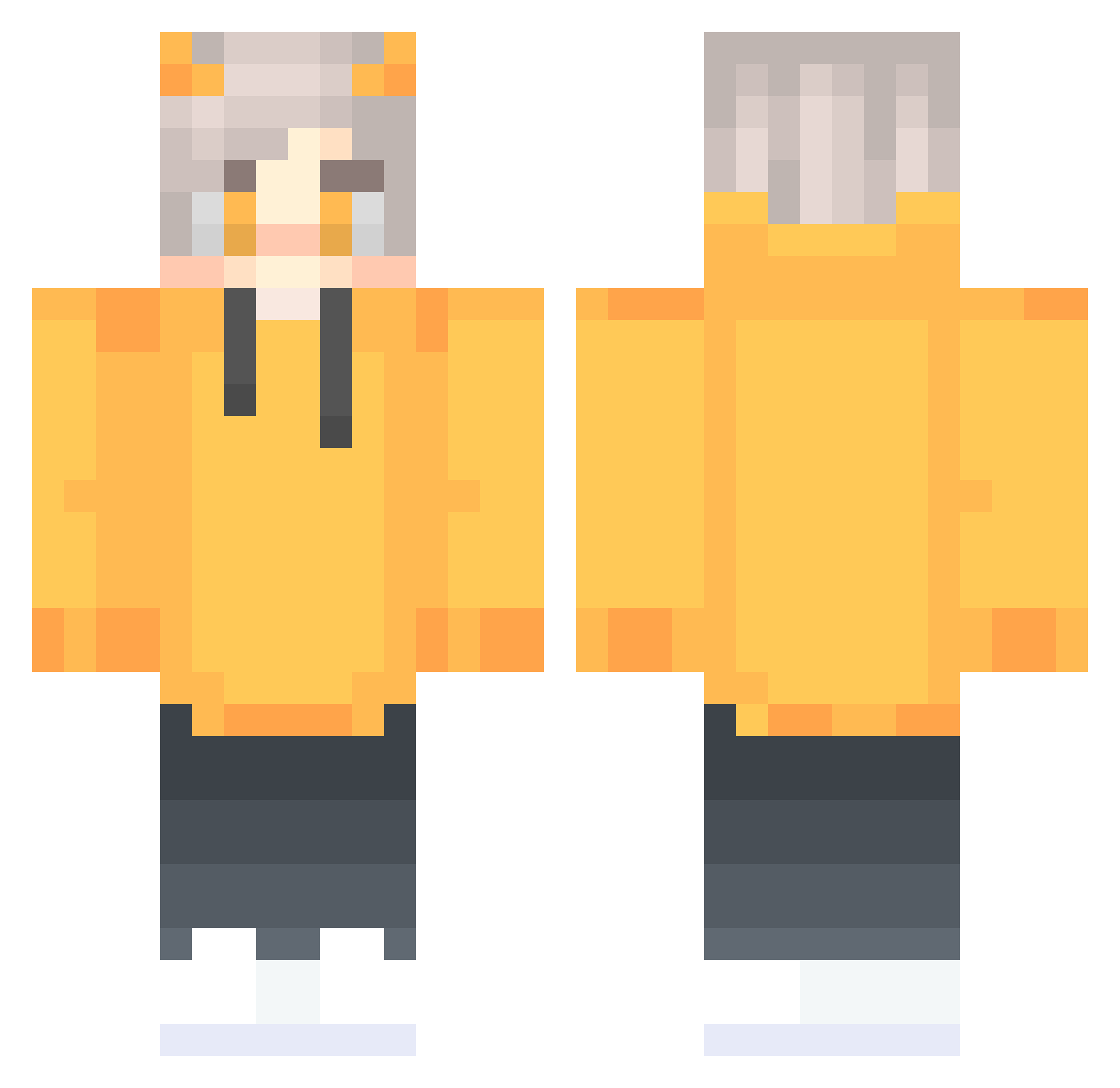 YoYo0429 Minecraft skin, front and back view