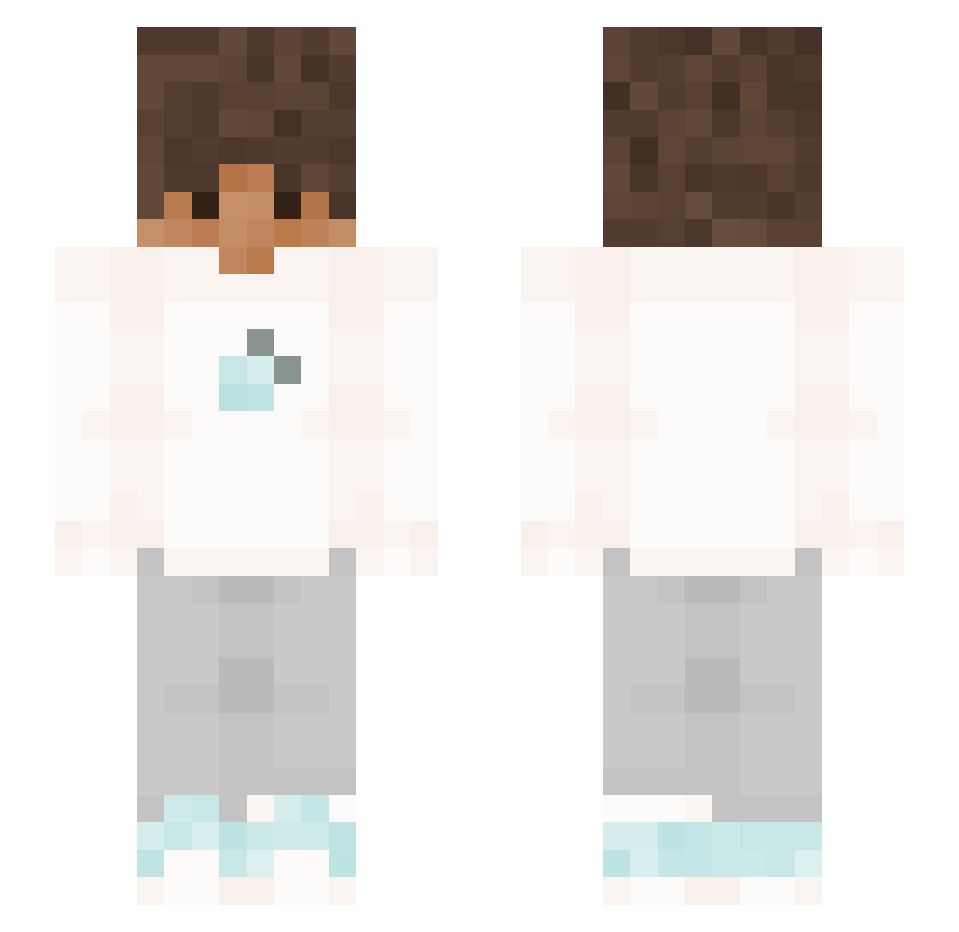 TheEnV Minecraft skin, front and back view