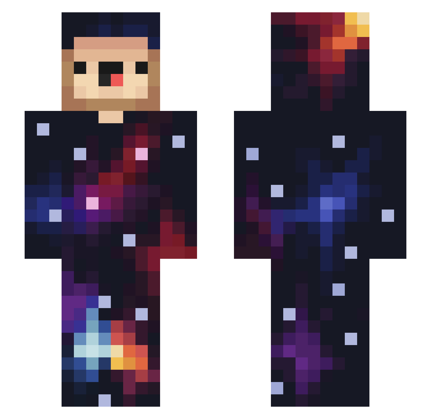 mrgeraldine Minecraft skin, front and back view