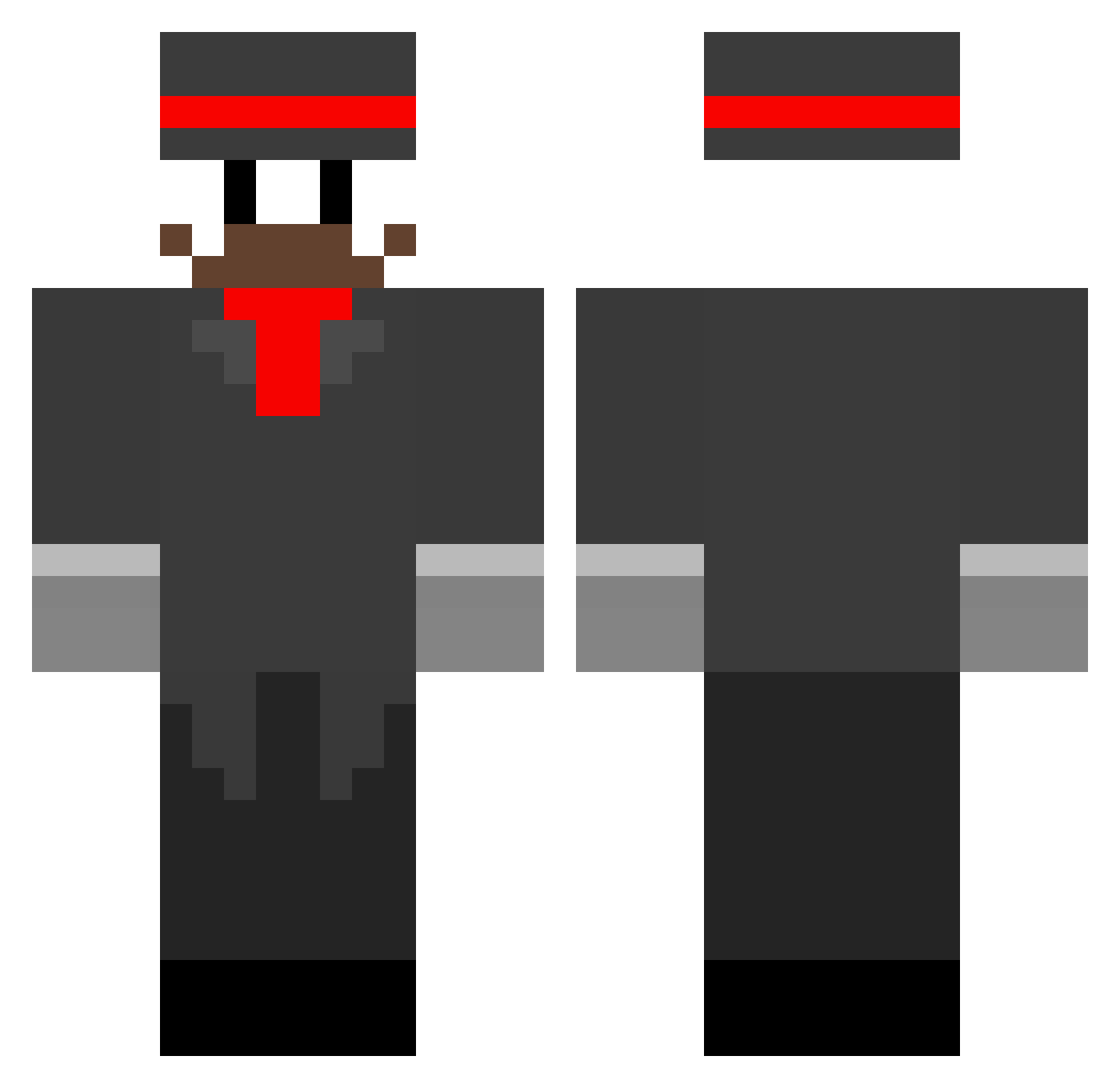 Klintongaming Minecraft skin, front and back view