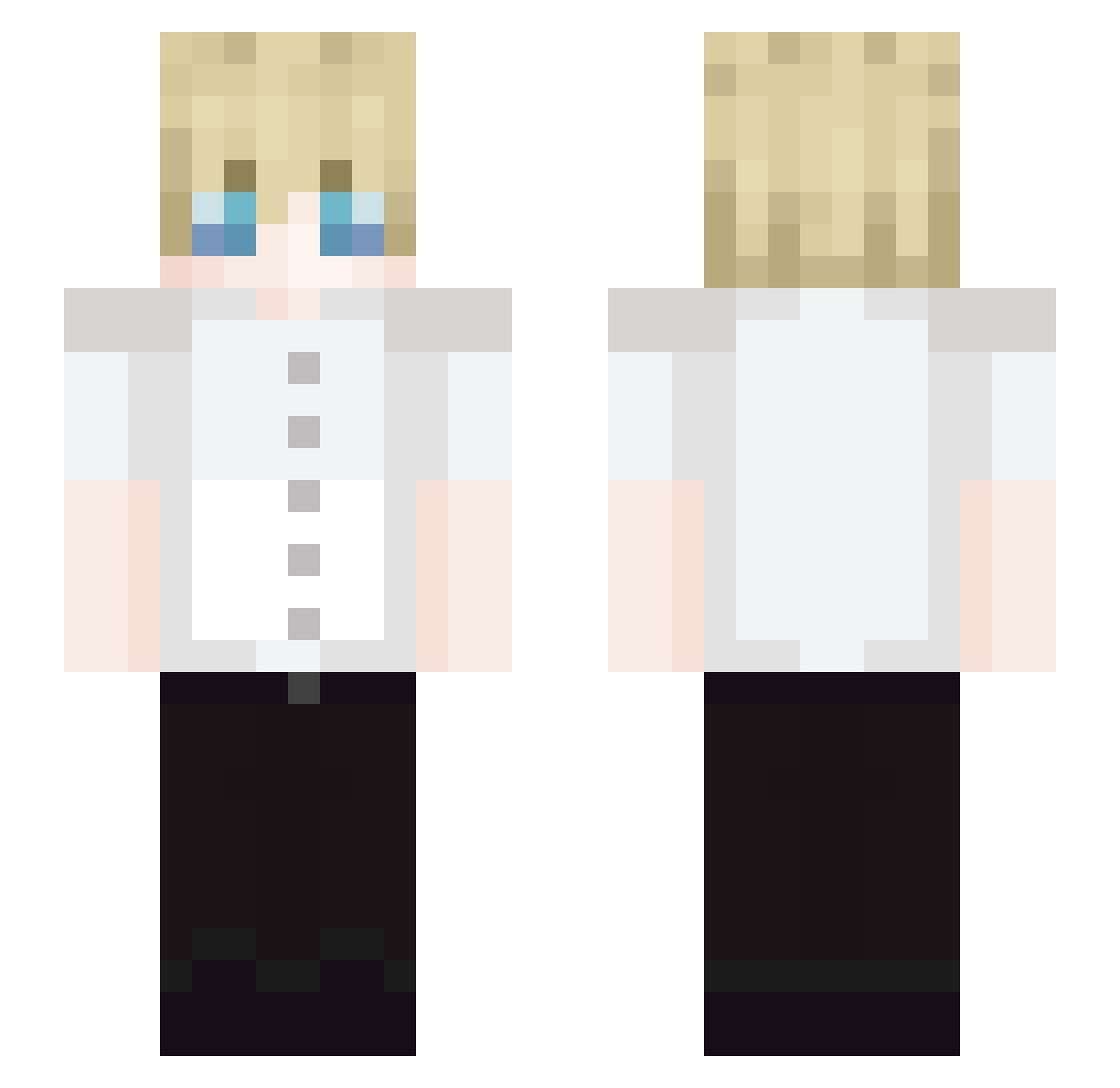 qrdiia Minecraft skin, front and back view