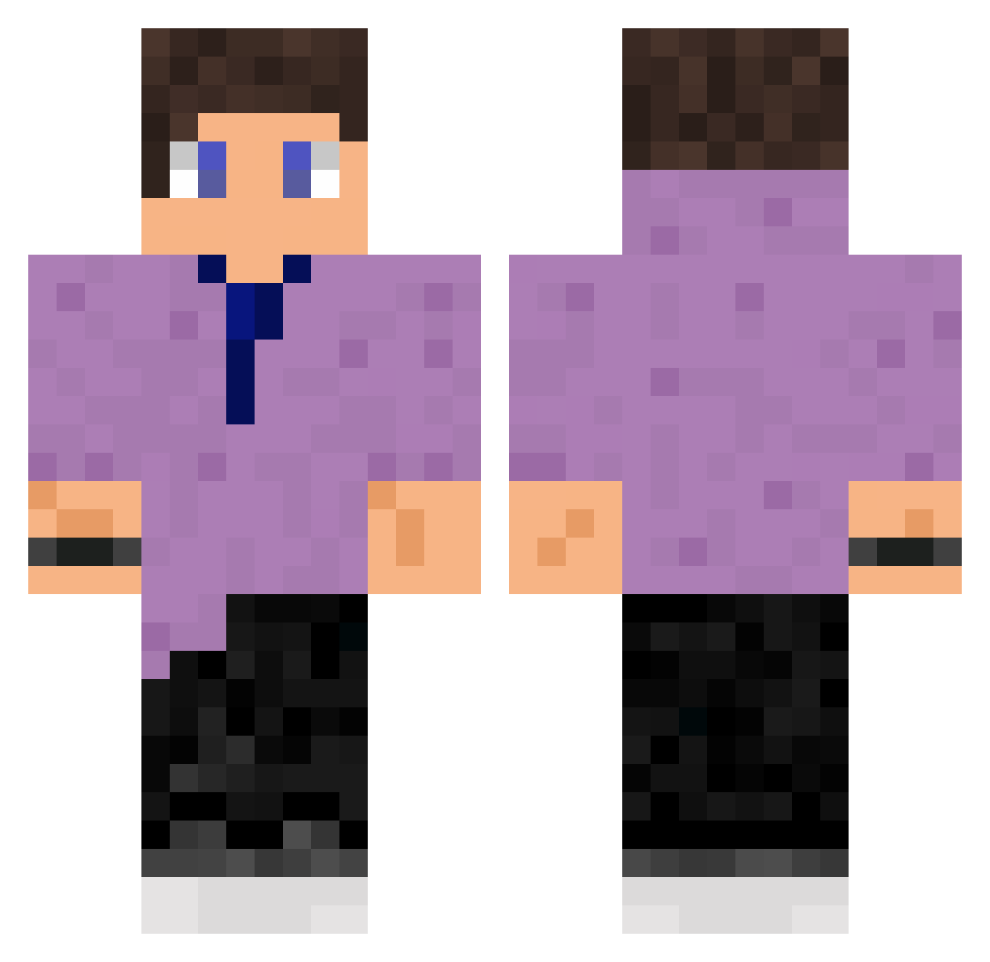 Thekillerguy Minecraft skin, front and back view