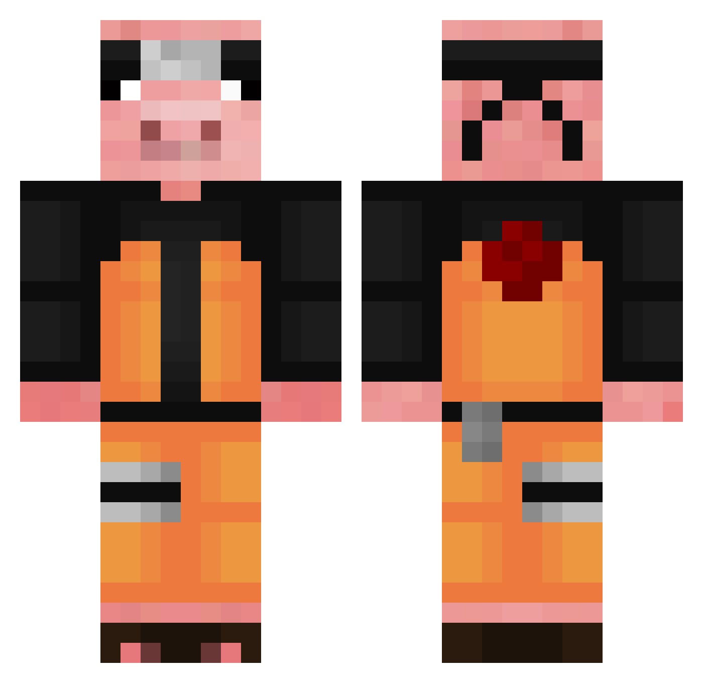 iymxtii Minecraft skin, front and back view