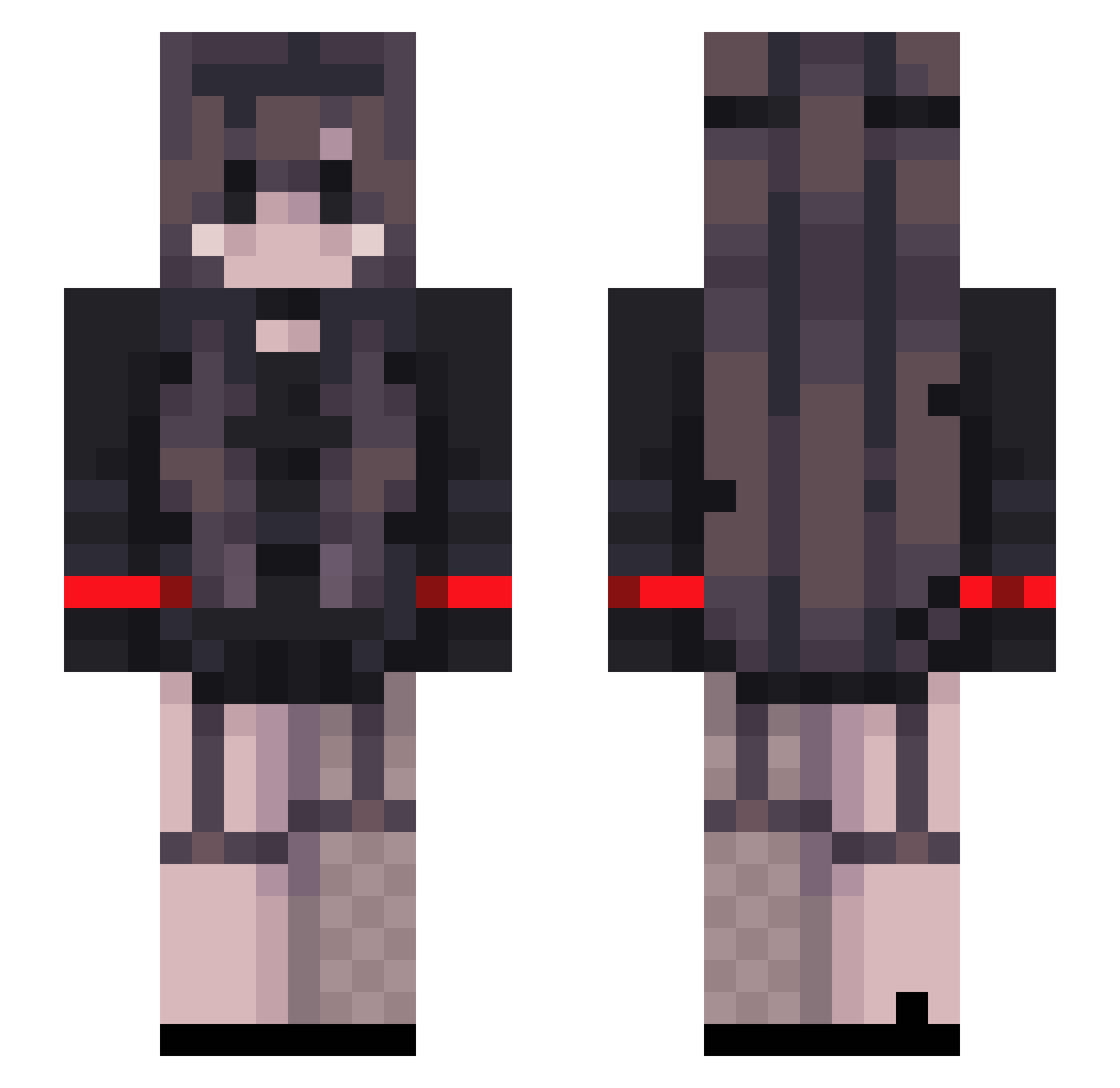 Astral_Pooks Minecraft skin, front and back view