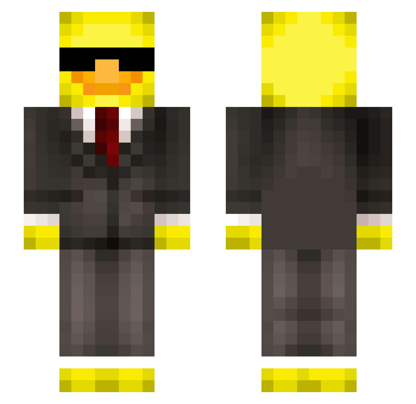 S1lvanuZ Minecraft skin, front and back view