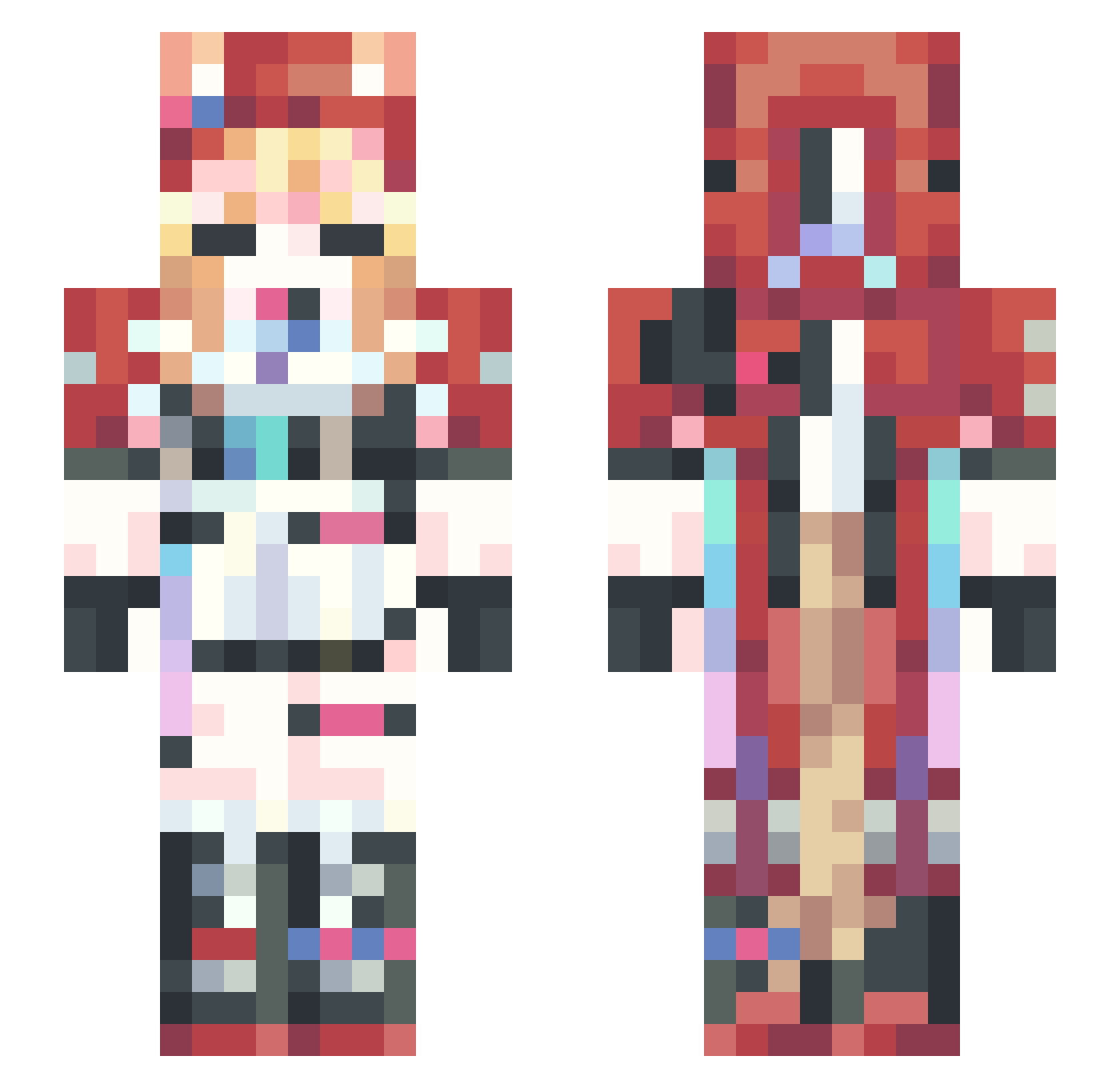 APULUPIE Minecraft skin, front and back view