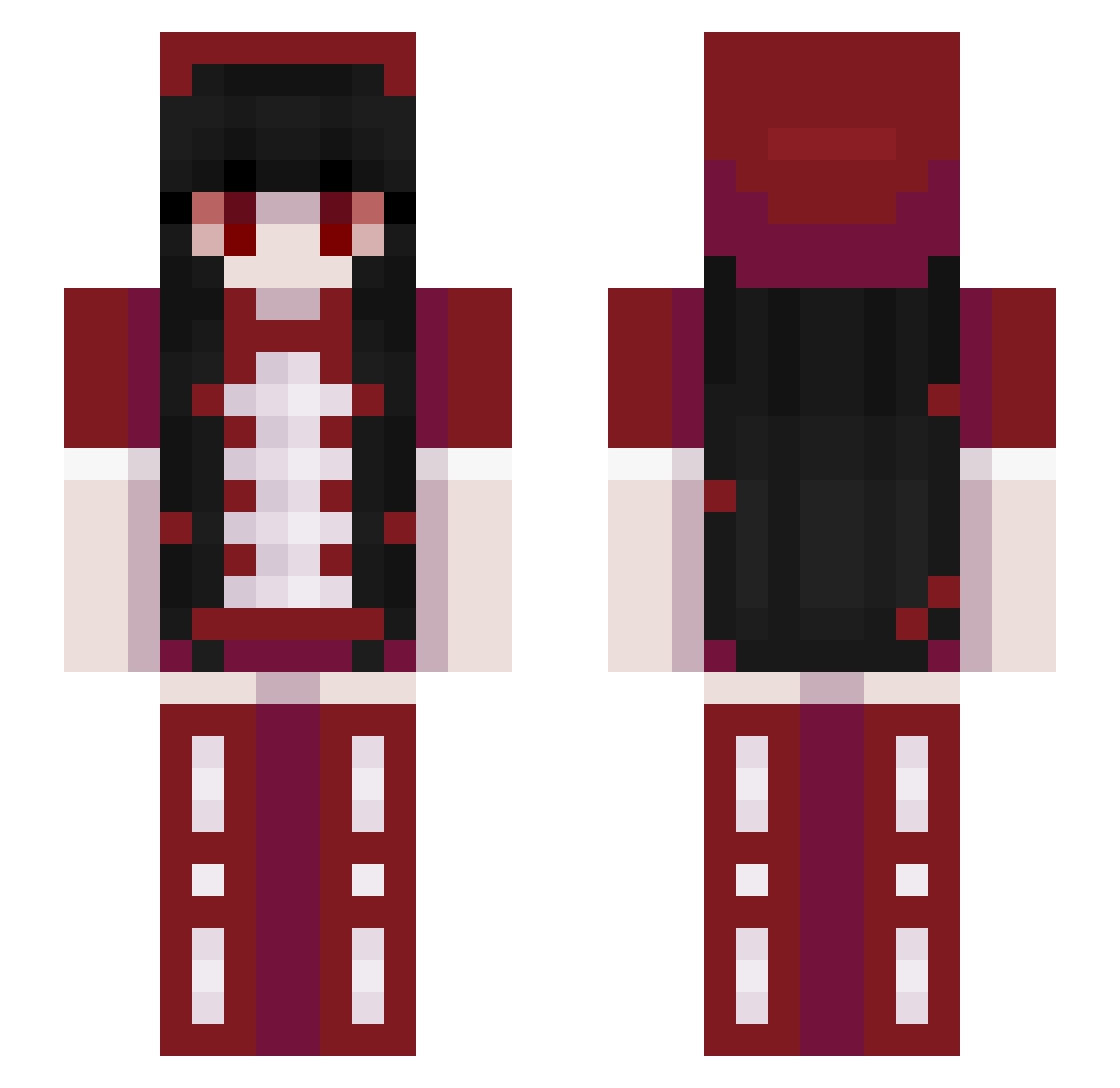 Nems_69 Minecraft skin, front and back view