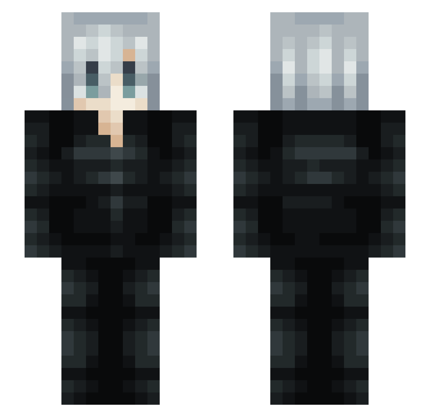 Uplev Minecraft skin, front and back view