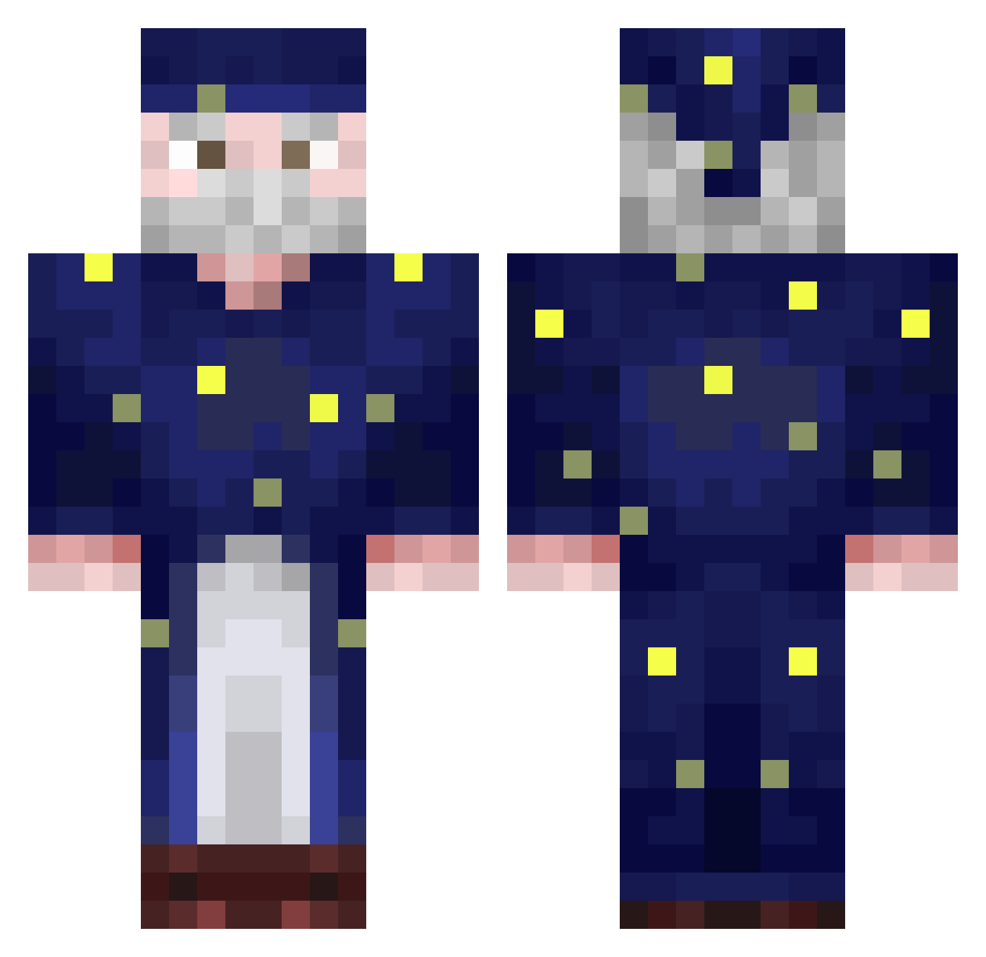 SirMcMoneyston Minecraft skin, front and back view