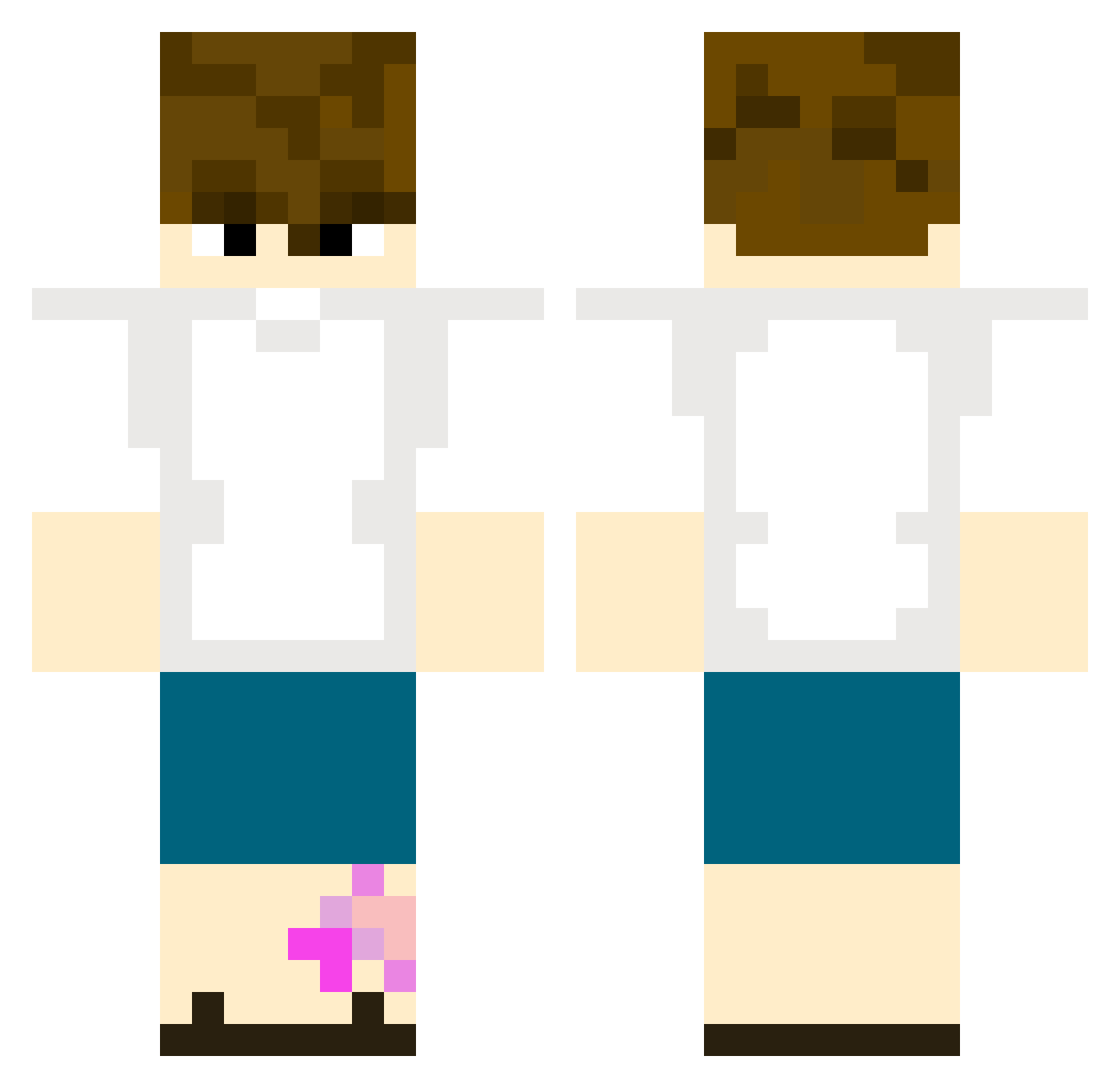 Thewarden11 Minecraft skin, front and back view