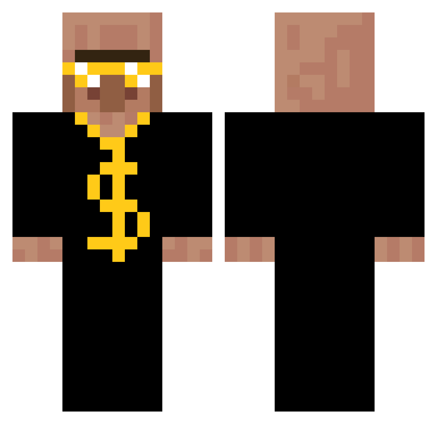 Kavinosaba Minecraft skin, front and back view
