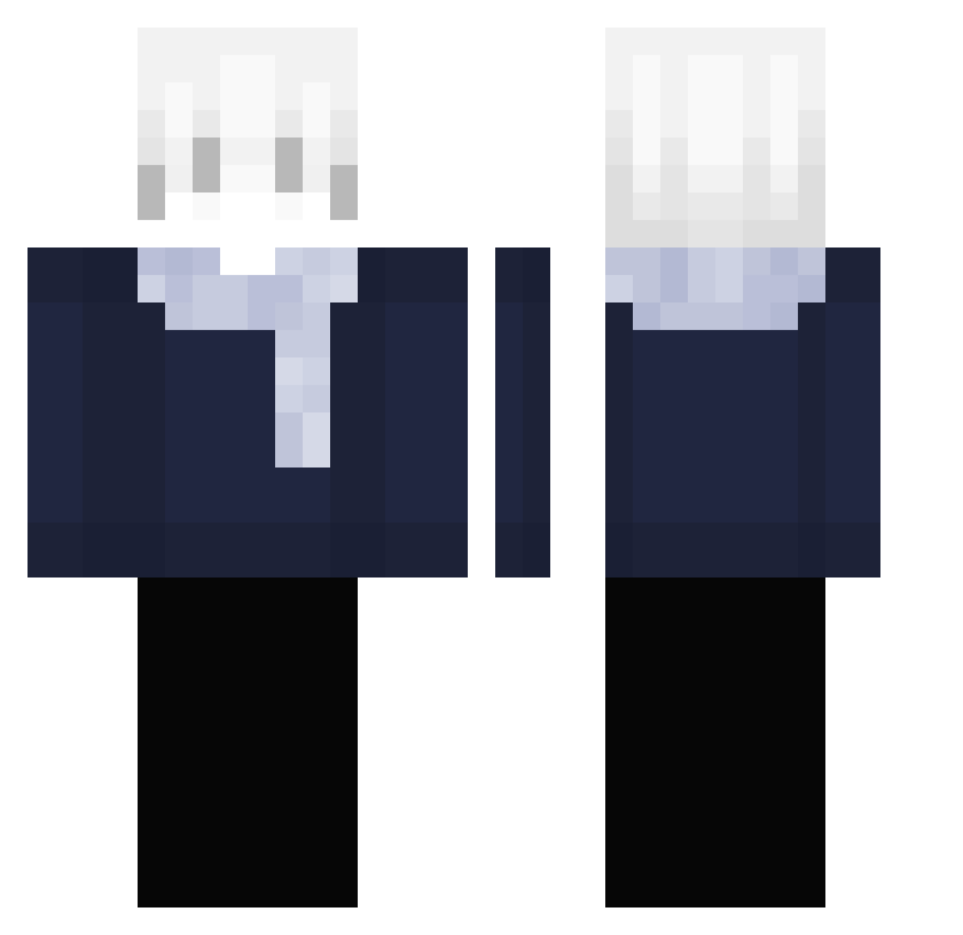 Rollese Minecraft skin, front and back view