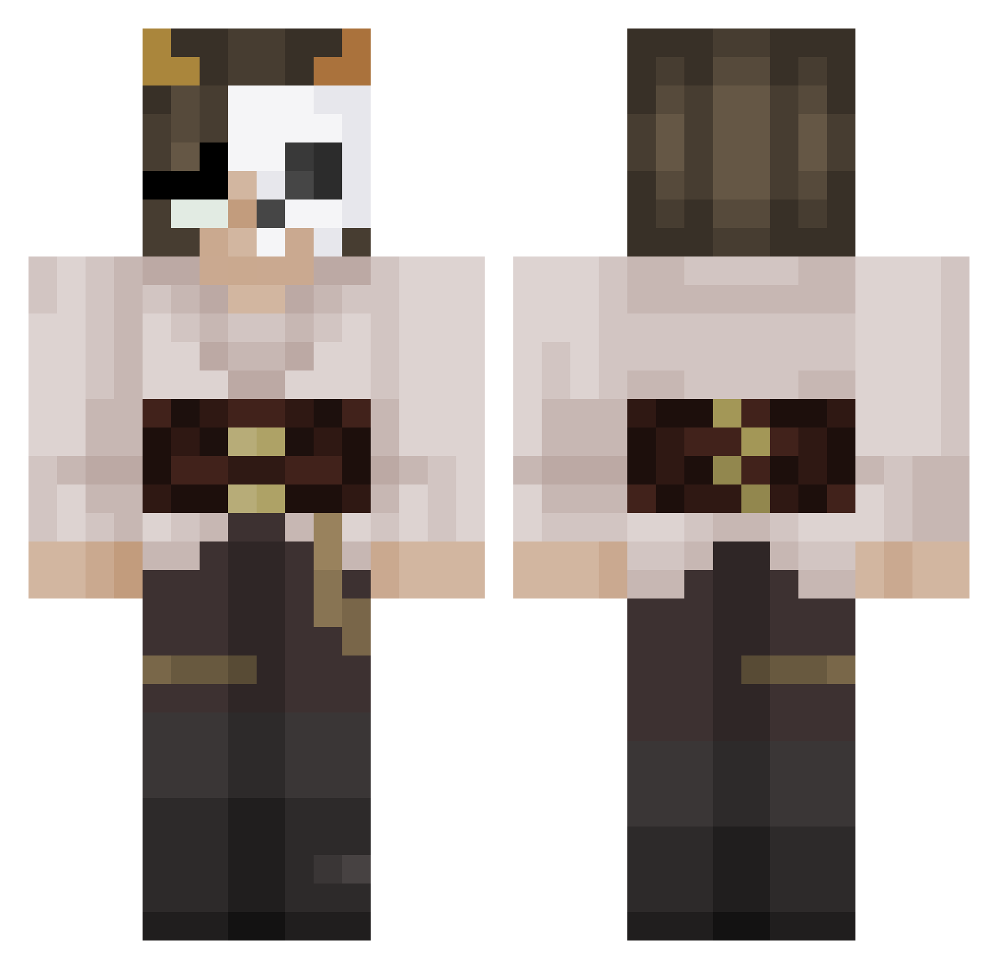 emilydoesntplay Minecraft skin, front and back view