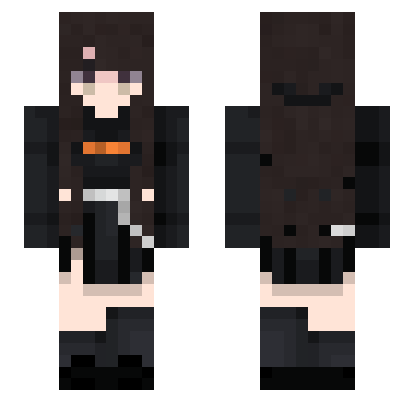 TheOneTrueSMN Minecraft skin, front and back view
