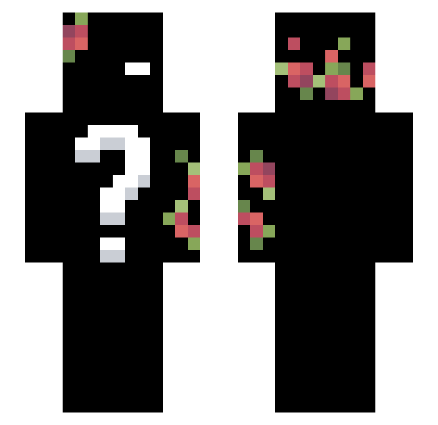 TheQuery_ Minecraft skin, front and back view