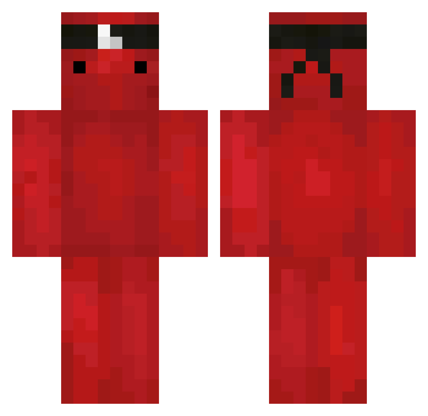 JensW Minecraft skin, front and back view