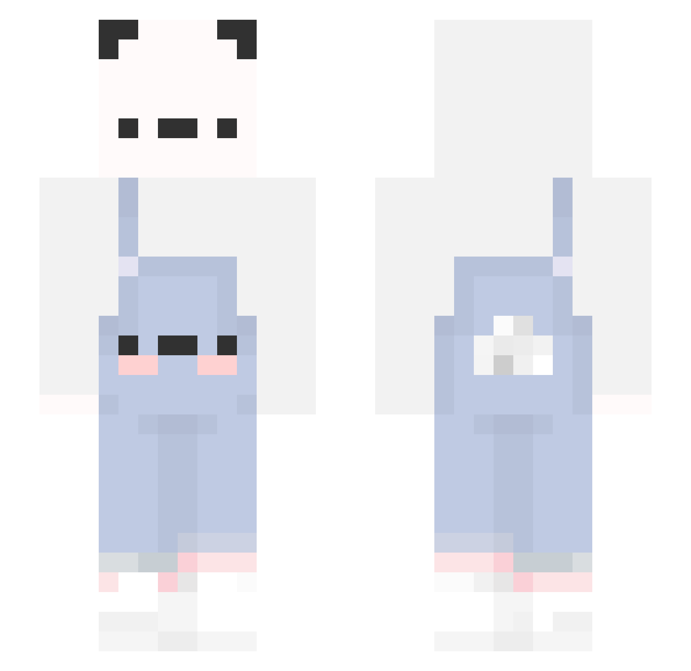 Swallow Minecraft skin, front and back view
