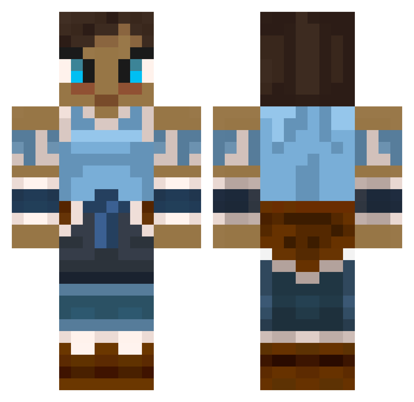 Ovibos Minecraft skin, front and back view