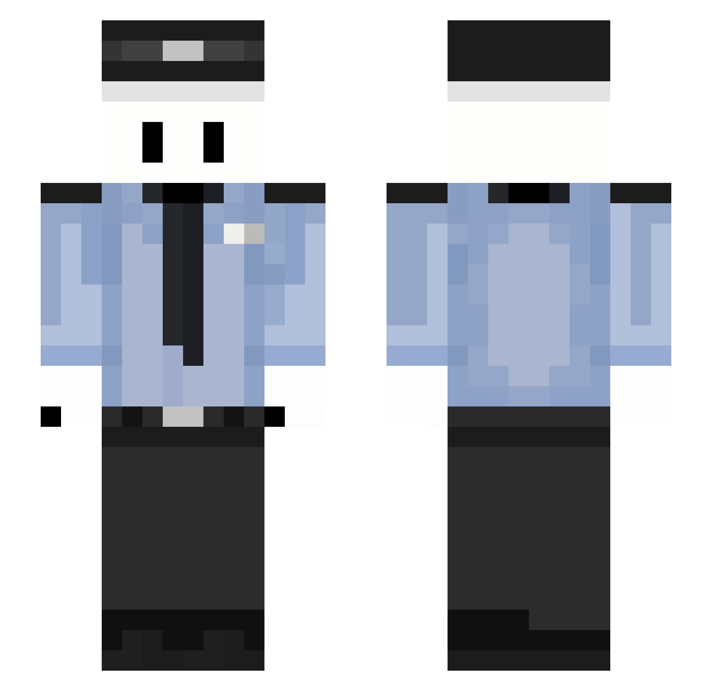 Aidan2013 Minecraft skin, front and back view