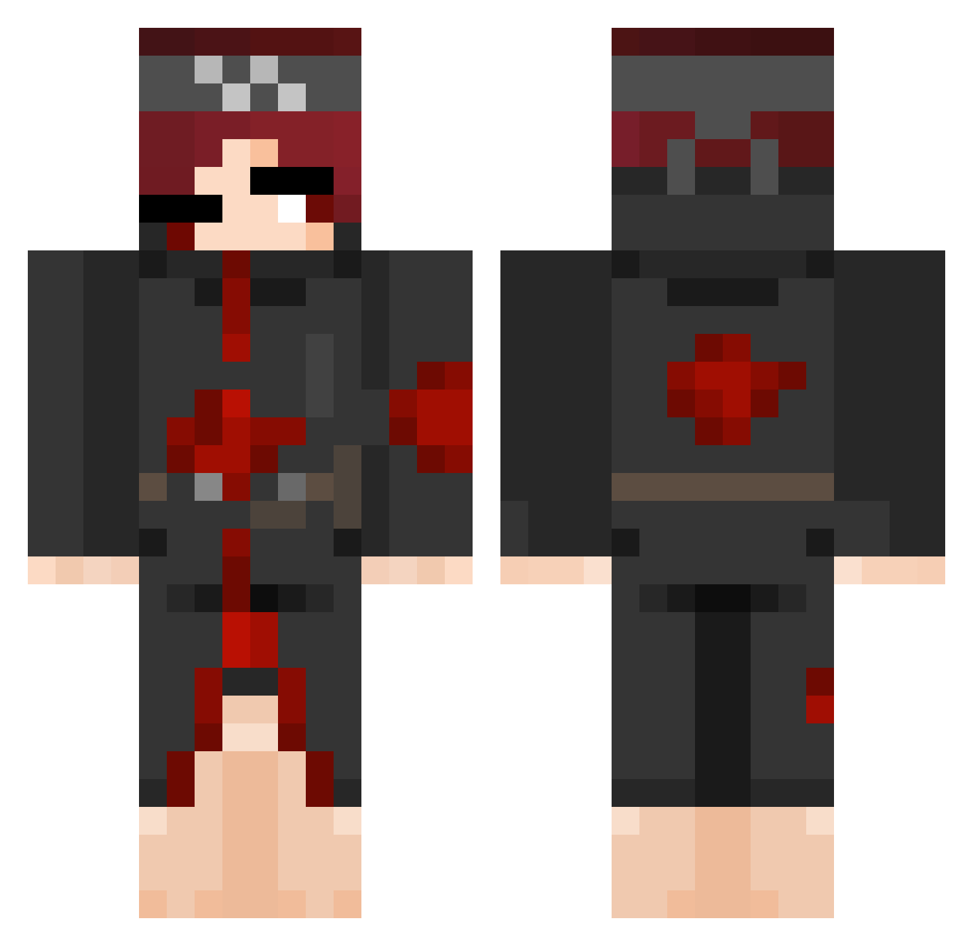 Tempito Minecraft skin, front and back view