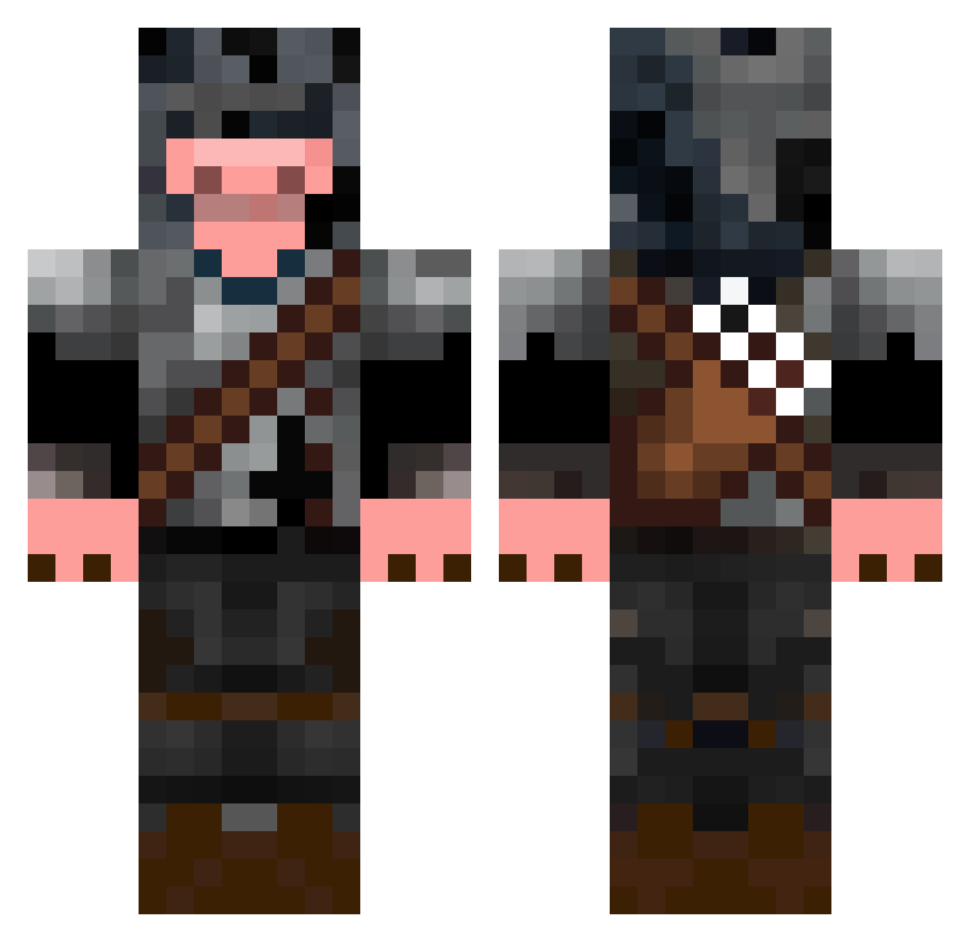 redolphineq Minecraft skin, front and back view