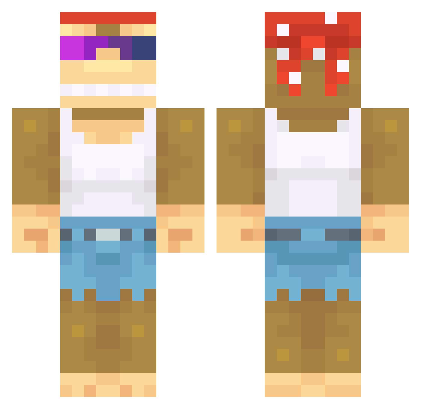 Serped10 Minecraft skin, front and back view