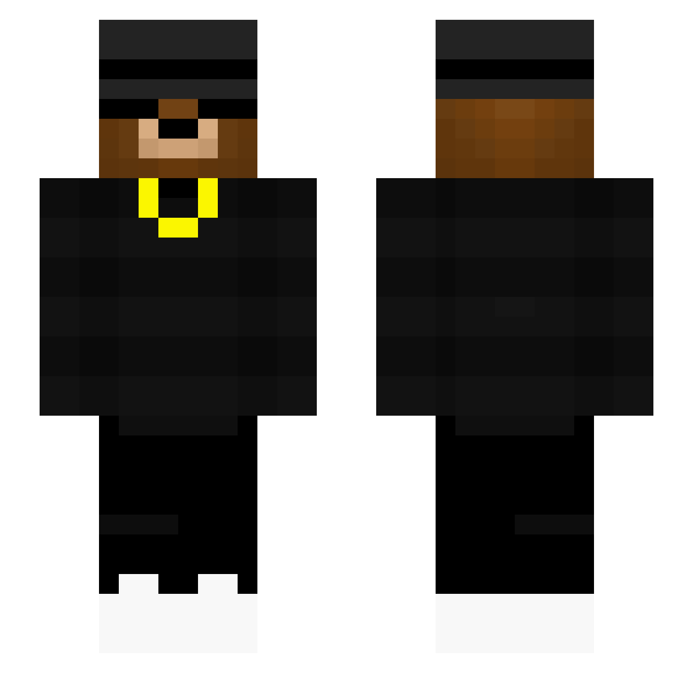VG_BR Minecraft skin, front and back view