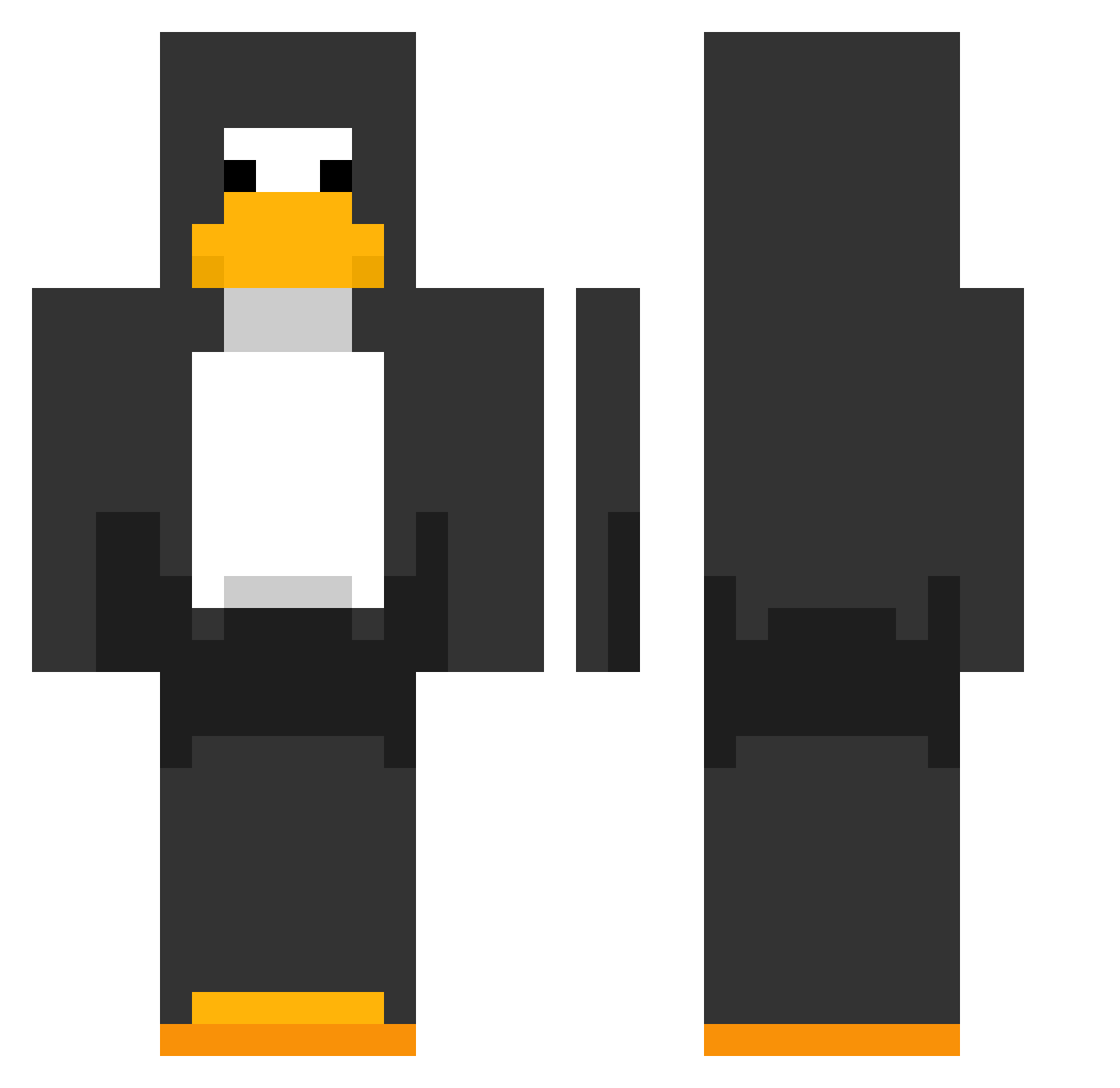 Polska Minecraft skin, front and back view