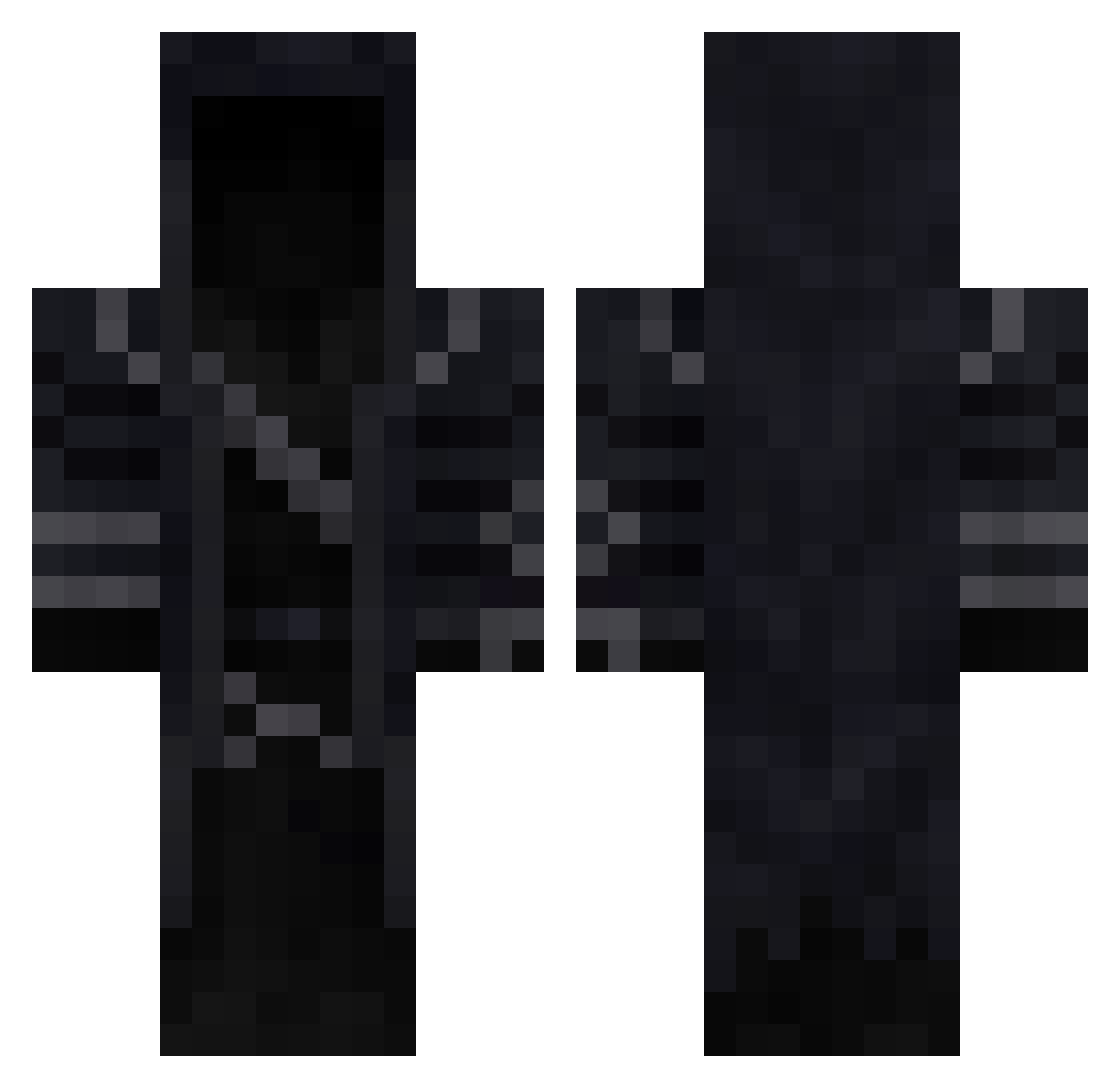 UltraODE Minecraft skin, front and back view
