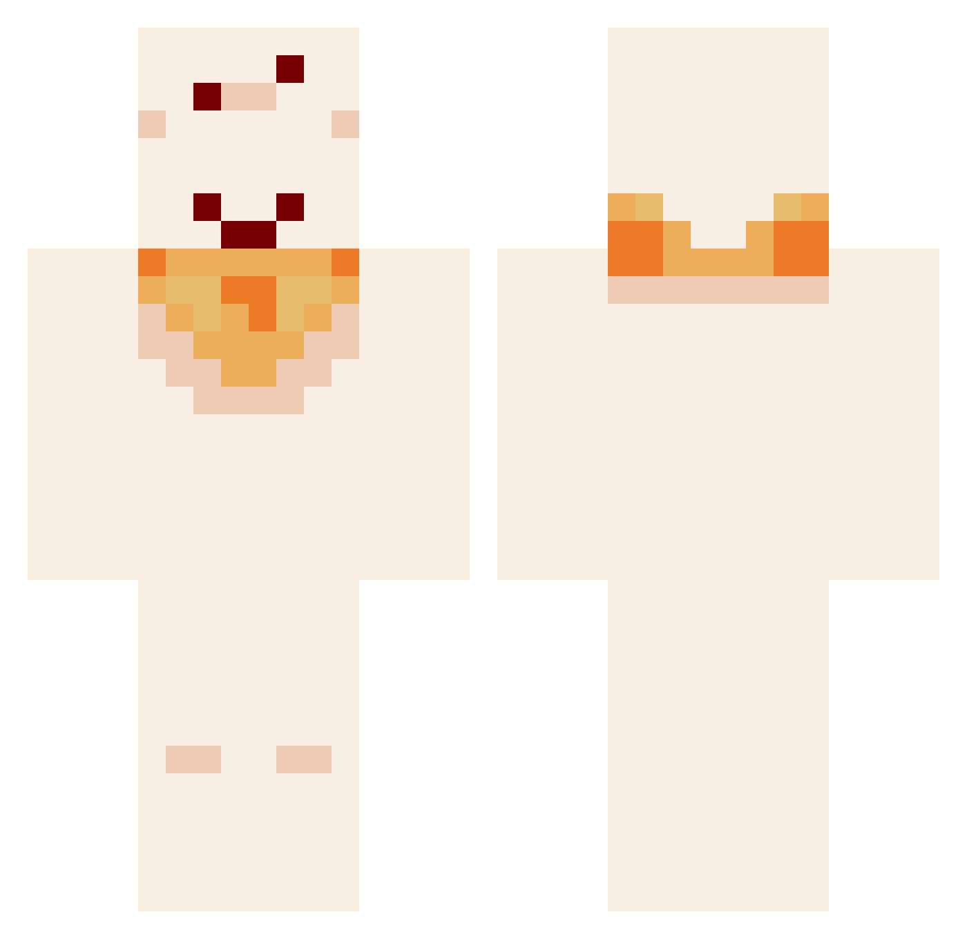 warm_water27 Minecraft skin, front and back view