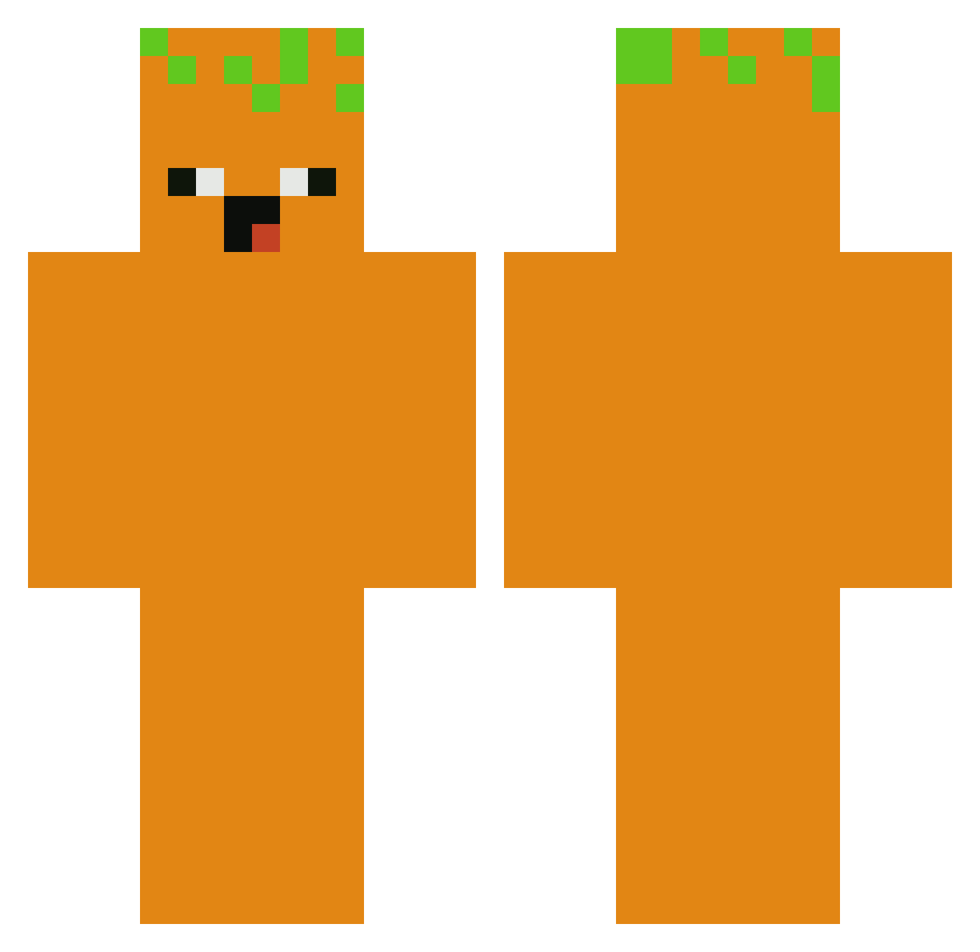 bendik13 Minecraft skin, front and back view
