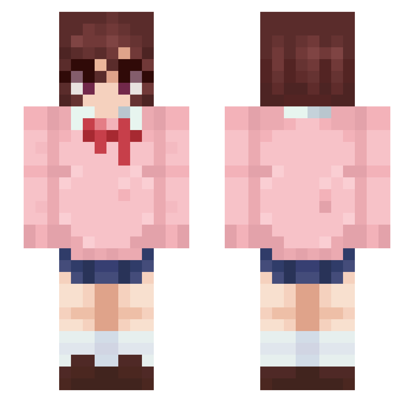 raspberryk Minecraft skin, front and back view