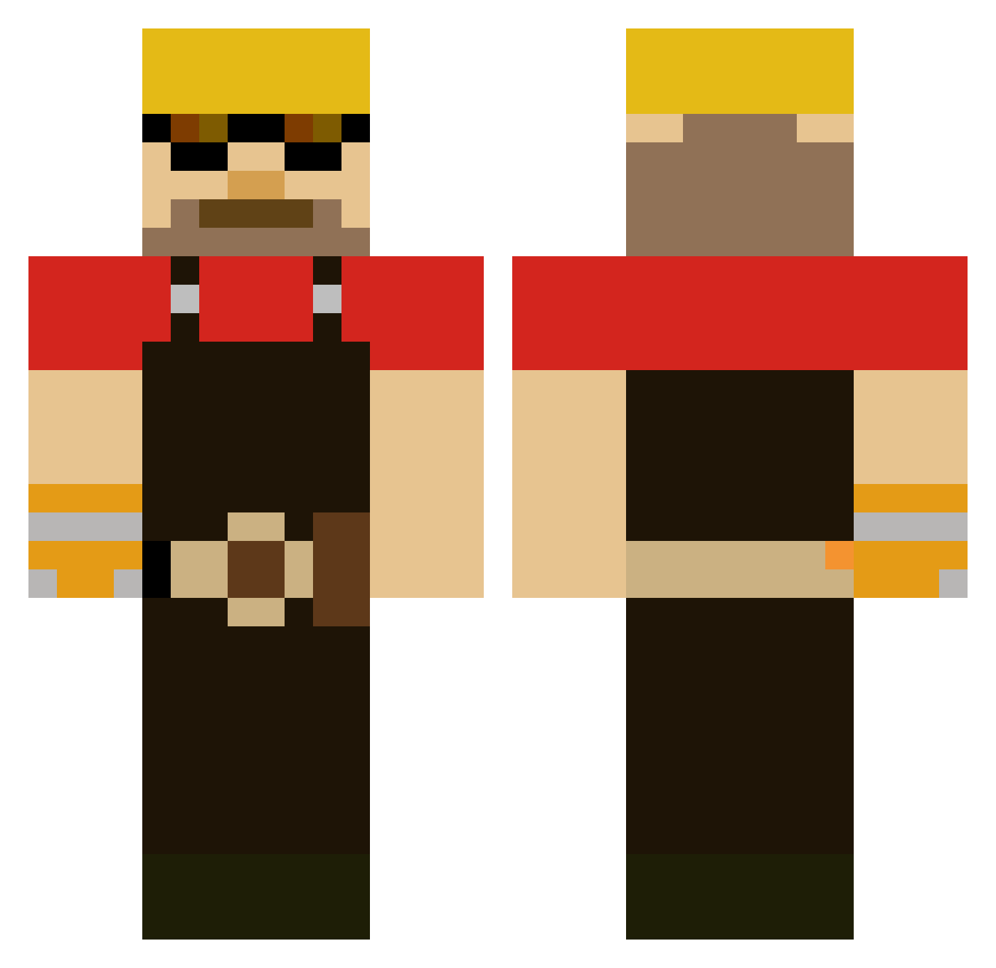 WhoIsLance Minecraft skin, front and back view