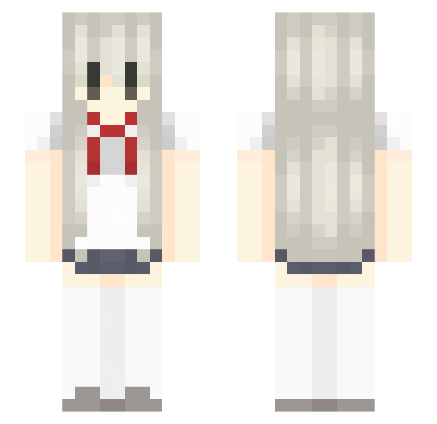 Strafech Minecraft skin, front and back view