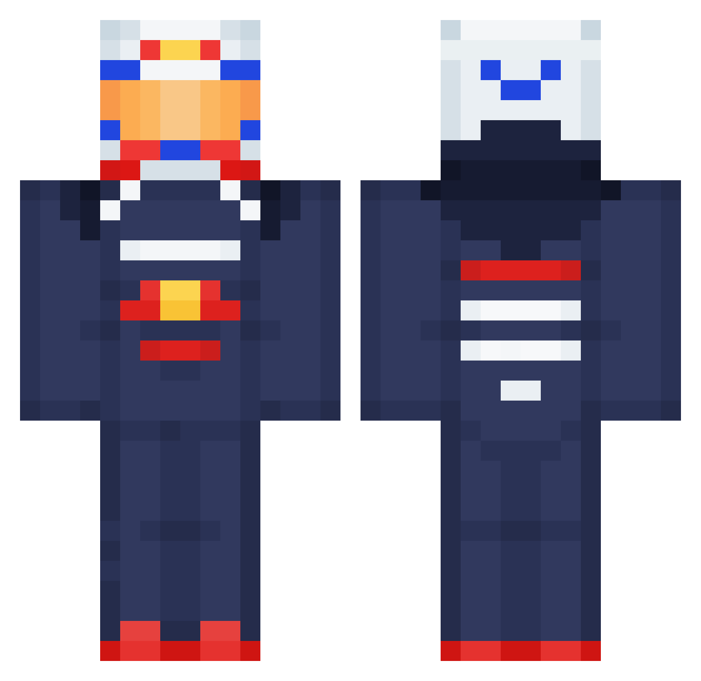 Xahn82 Minecraft skin, front and back view